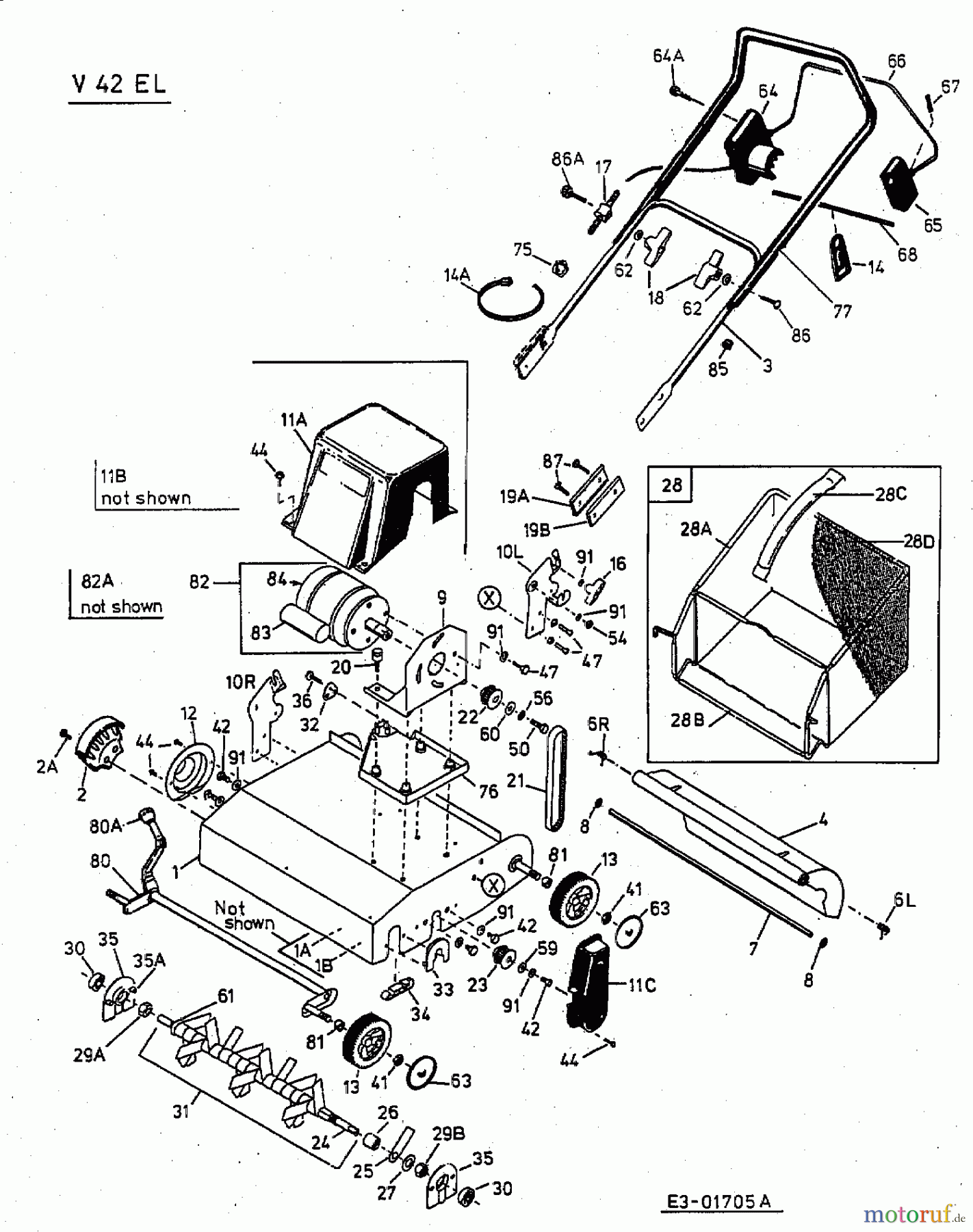 Fleurelle Elektrovertikutierer V 42 EL 16BEM0G-619 (2003) Grundgerät