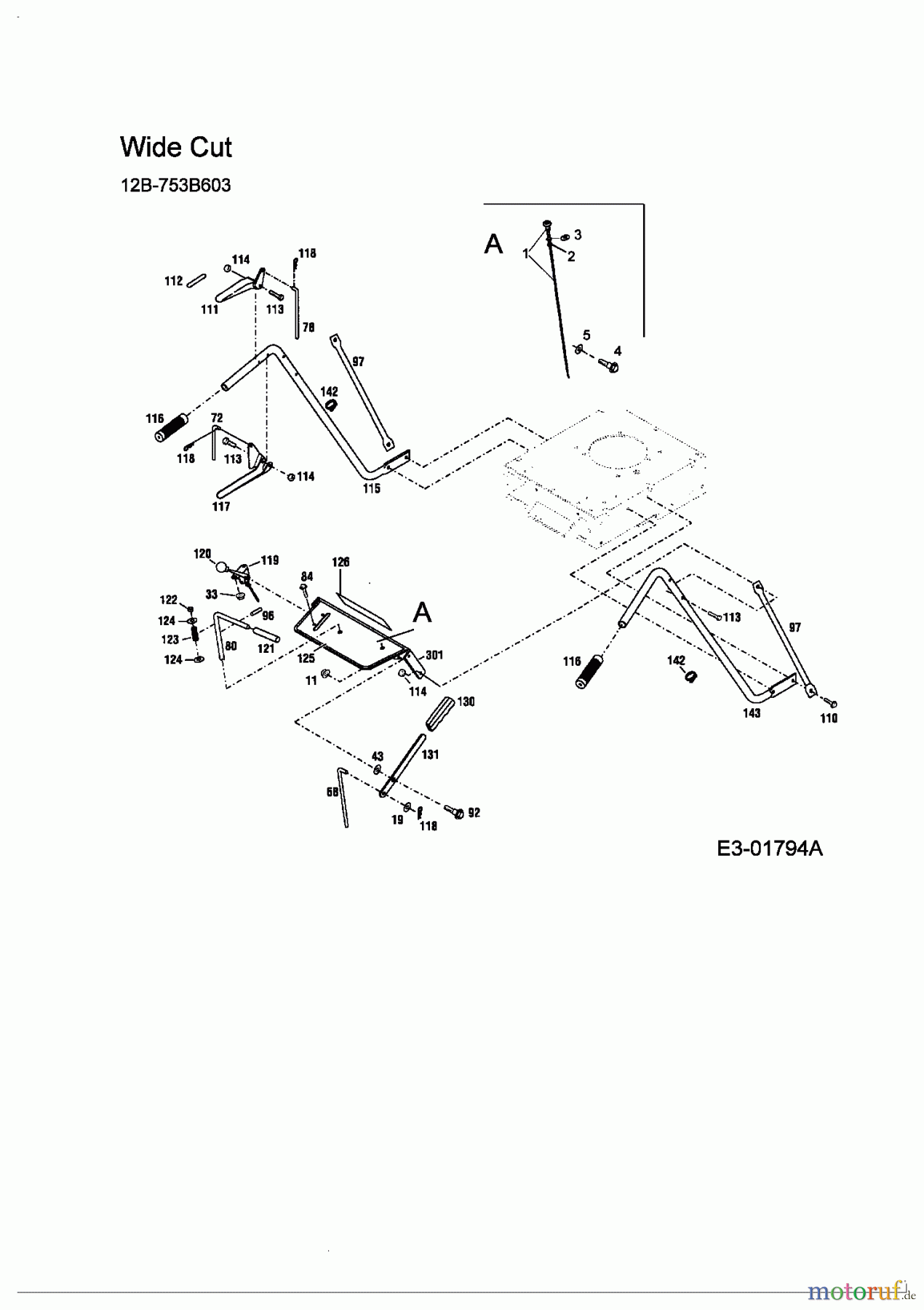  Cub Cadet Motormäher mit Antrieb Wide Cut 12B-753B603  (2004) Holm