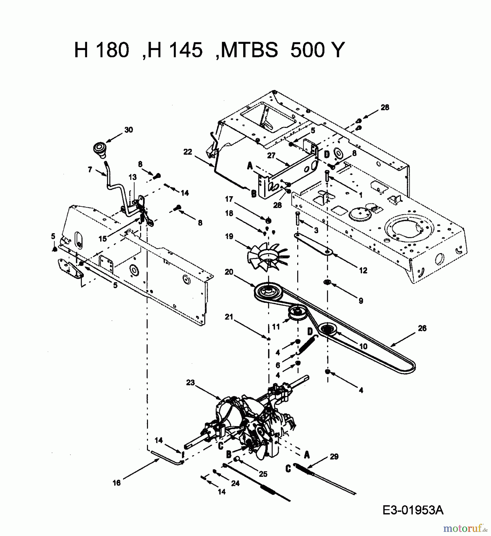 Motec Rasentraktoren MTBS 500 Y 13AA692F640 (2004) Fahrantrieb