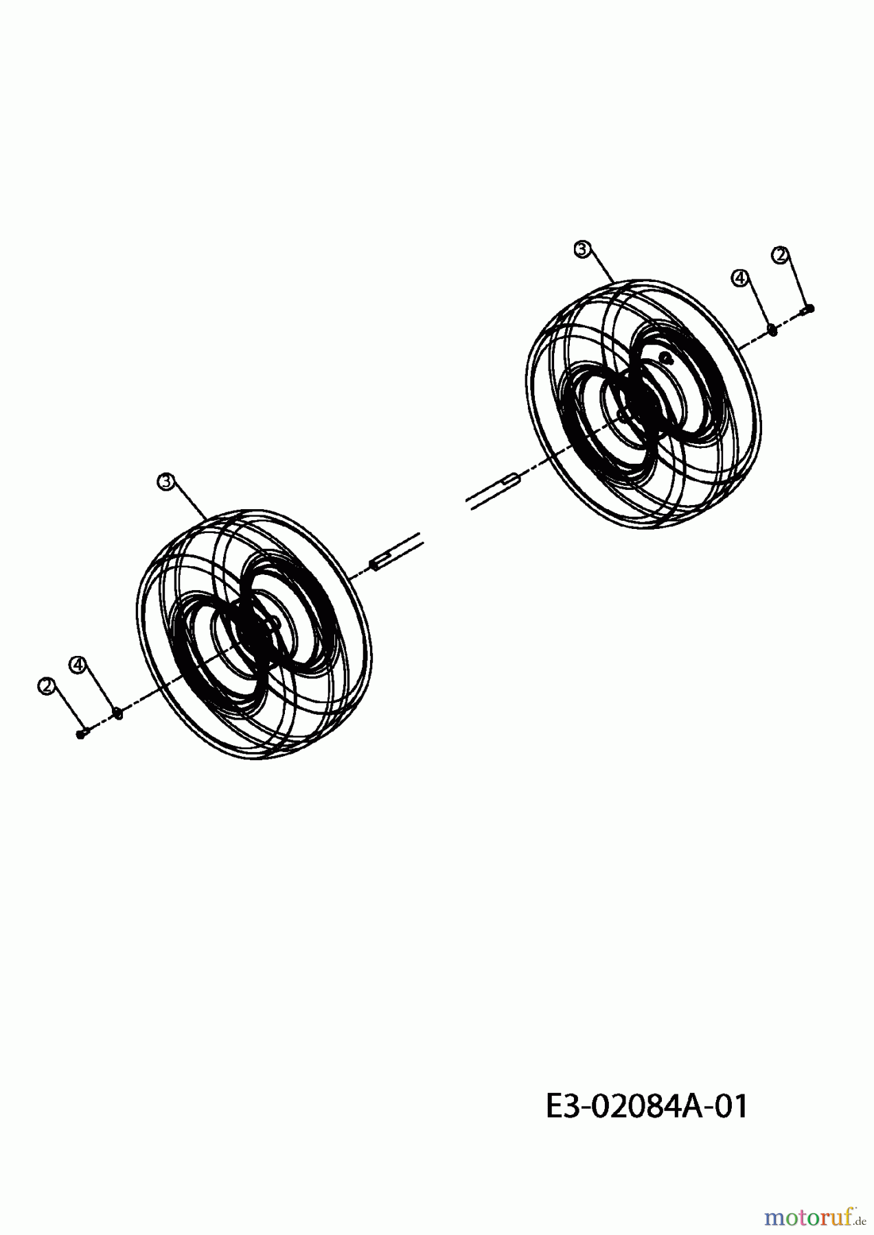 Sandrigarden Rasentraktoren TRPH 105/18 13BQ517N669 (2003) Räder hinten 18x9.5