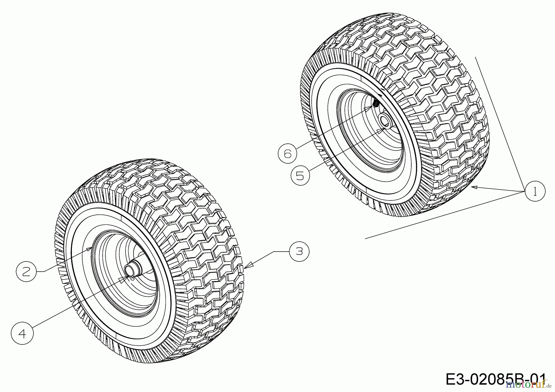Edena Rasentraktoren MA 16 B 96 H 13CM79TF630 (2013) Räder vorne 15x6