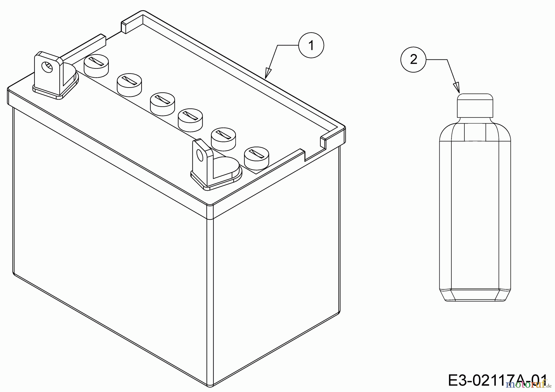 Gardens Best Rasentraktoren RH 115/76 13DH452C610 (2005) Batterie
