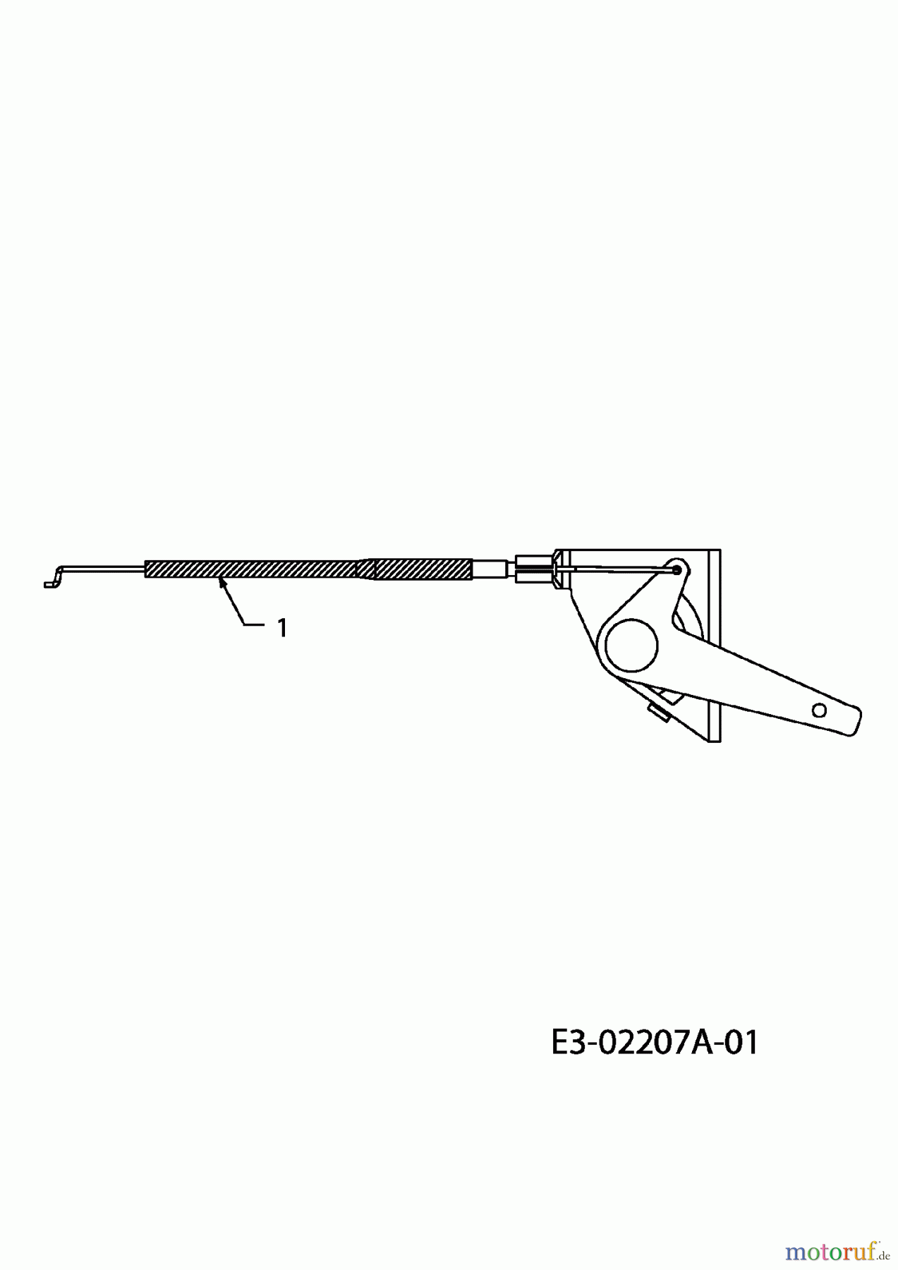 Gutbrod Rasentraktoren Sprint SLX 107 S 13AP606G690 (2000) Gaszug
