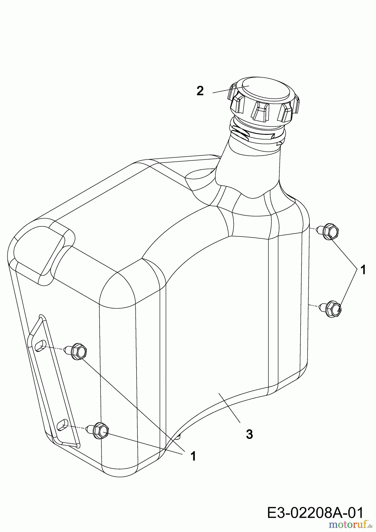 Gutbrod Rasentraktoren DLX 107 SA 13AA606G690 (2004) Tank 2 Gal