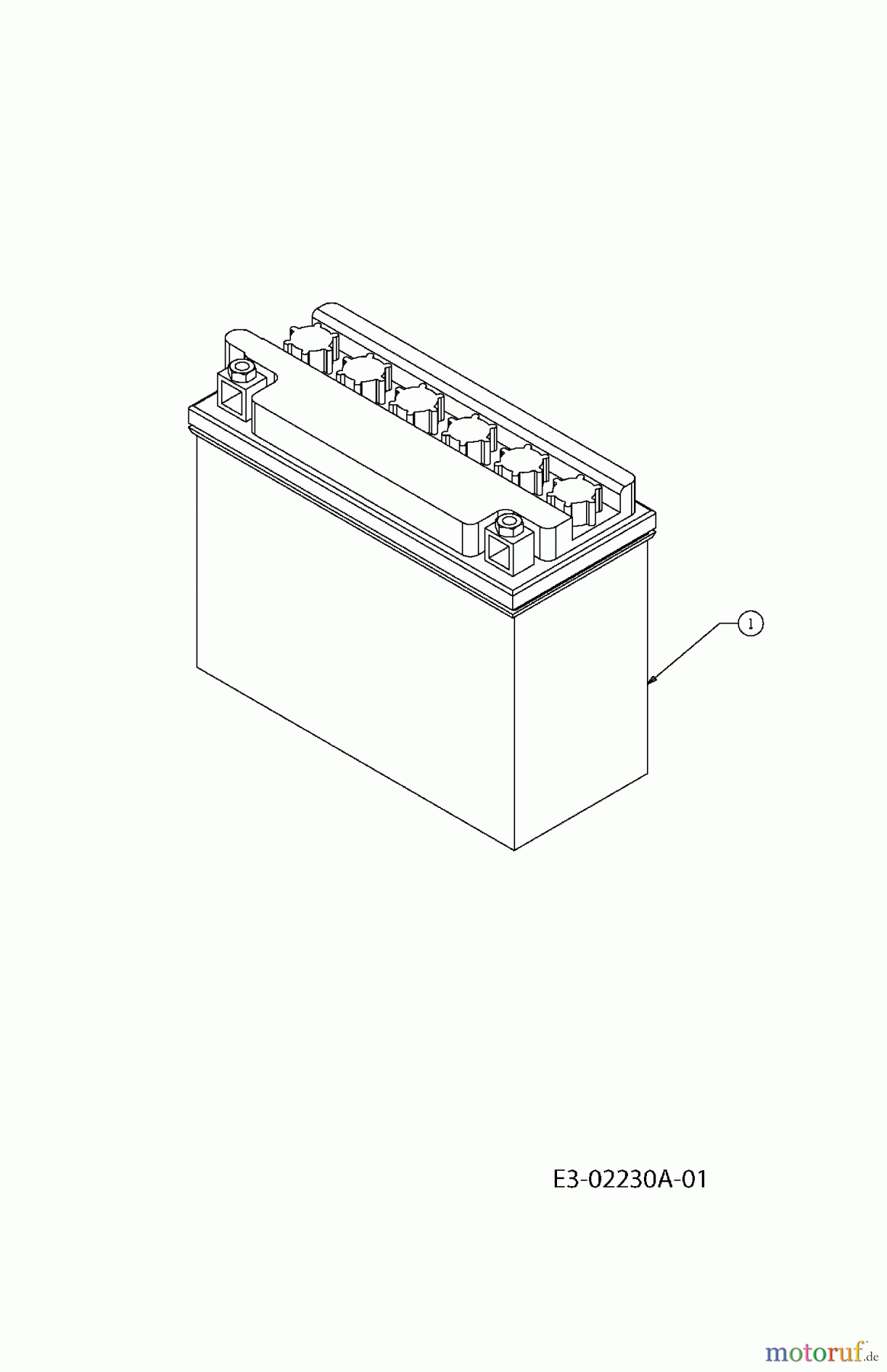 Best Garden Rasentraktoren BG 130/92 T 13D1452E625 (2007) Batterie