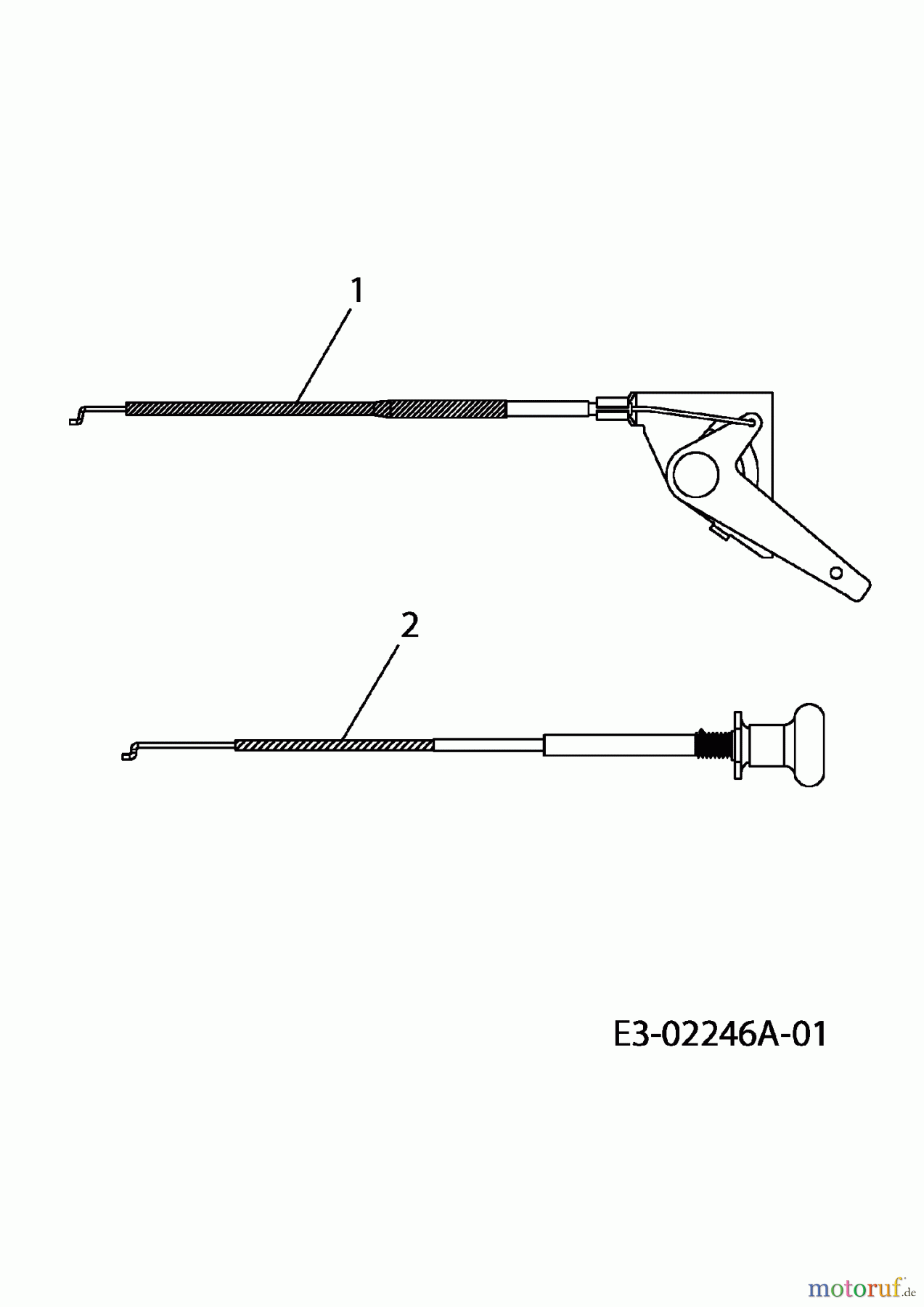 Sandrigarden Rasentraktoren TRPH 105/18 13BQ517N669 (2003) Choke- und Gaszug