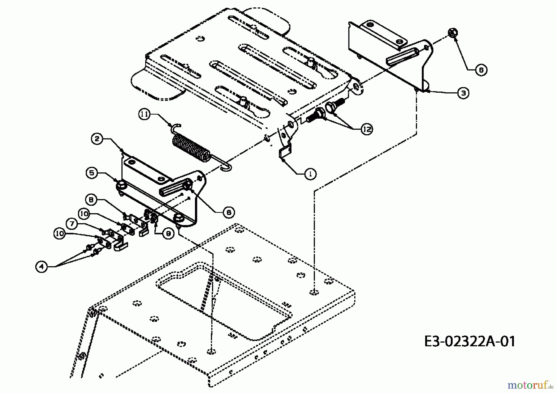 MTD Rasentraktoren 175/107 13AN660G752 (2004) Sitzträger