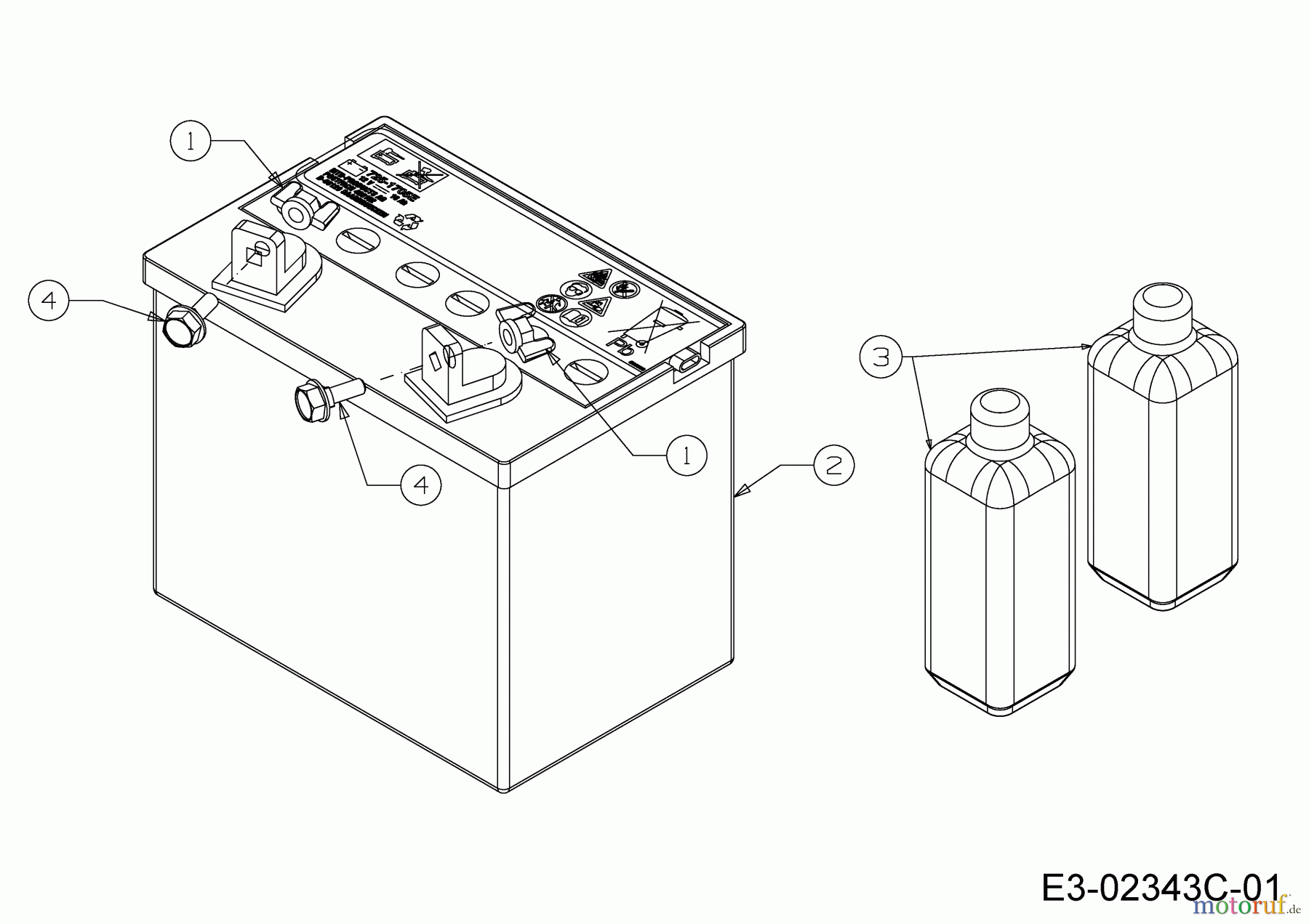 Qualcast Rasentraktoren LT 125-92 13HH765E639 (2014) Batterie