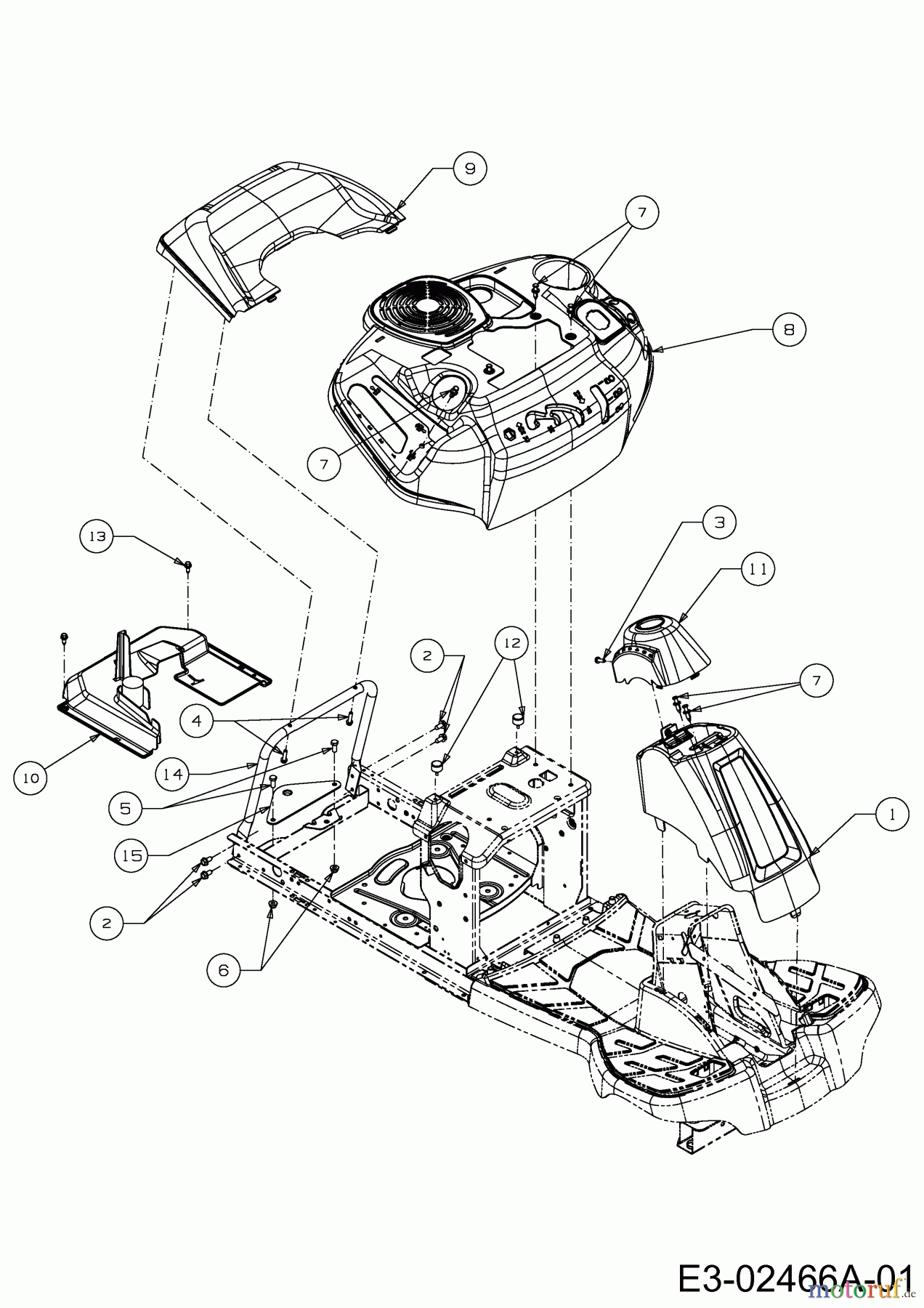 Cub Cadet Rasentraktoren CC 114 TD 13B226JD603 (2014) Verkleidungen
