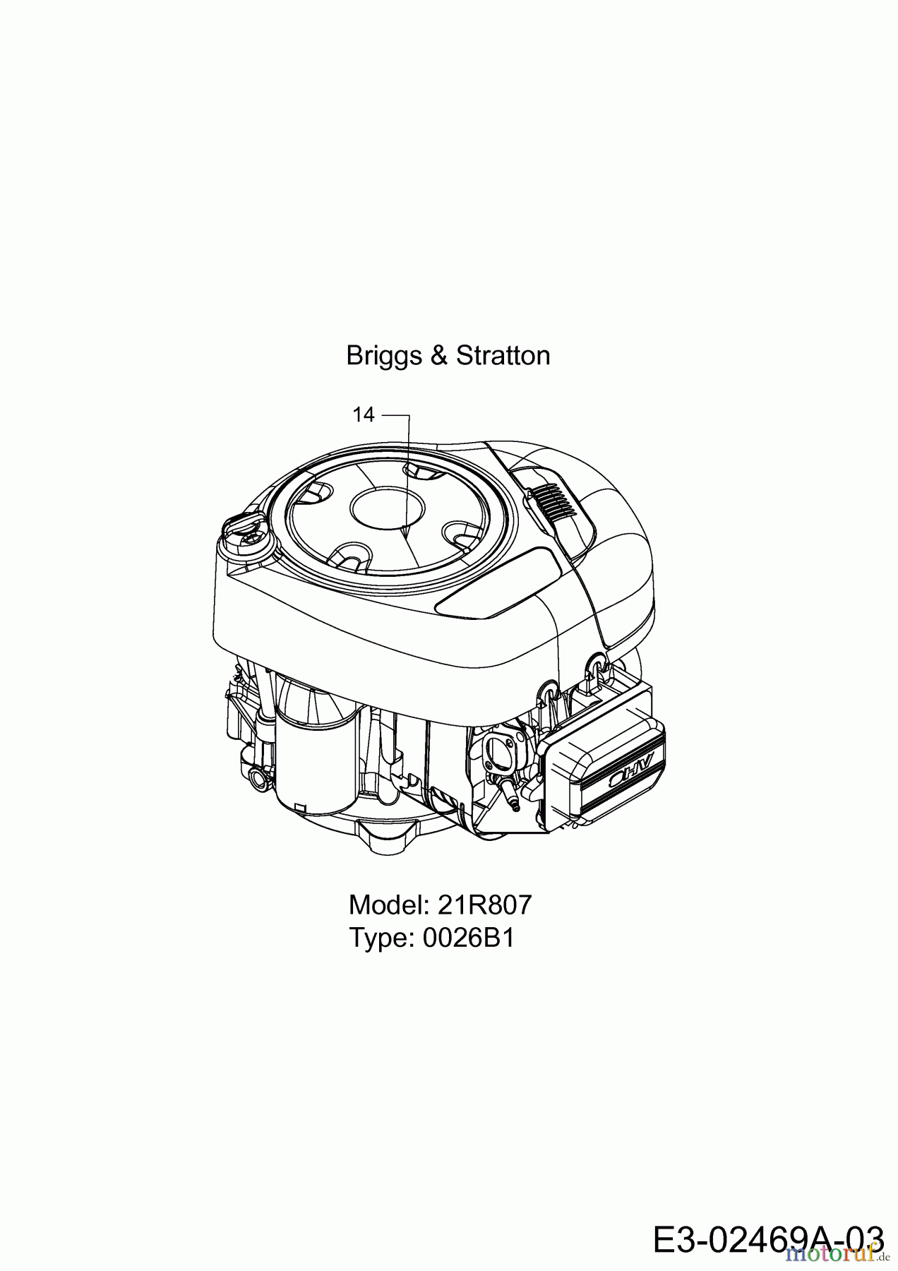 Guem Rasentraktoren GE 130 13HH763E607 (2015) Motor Briggs & Stratton