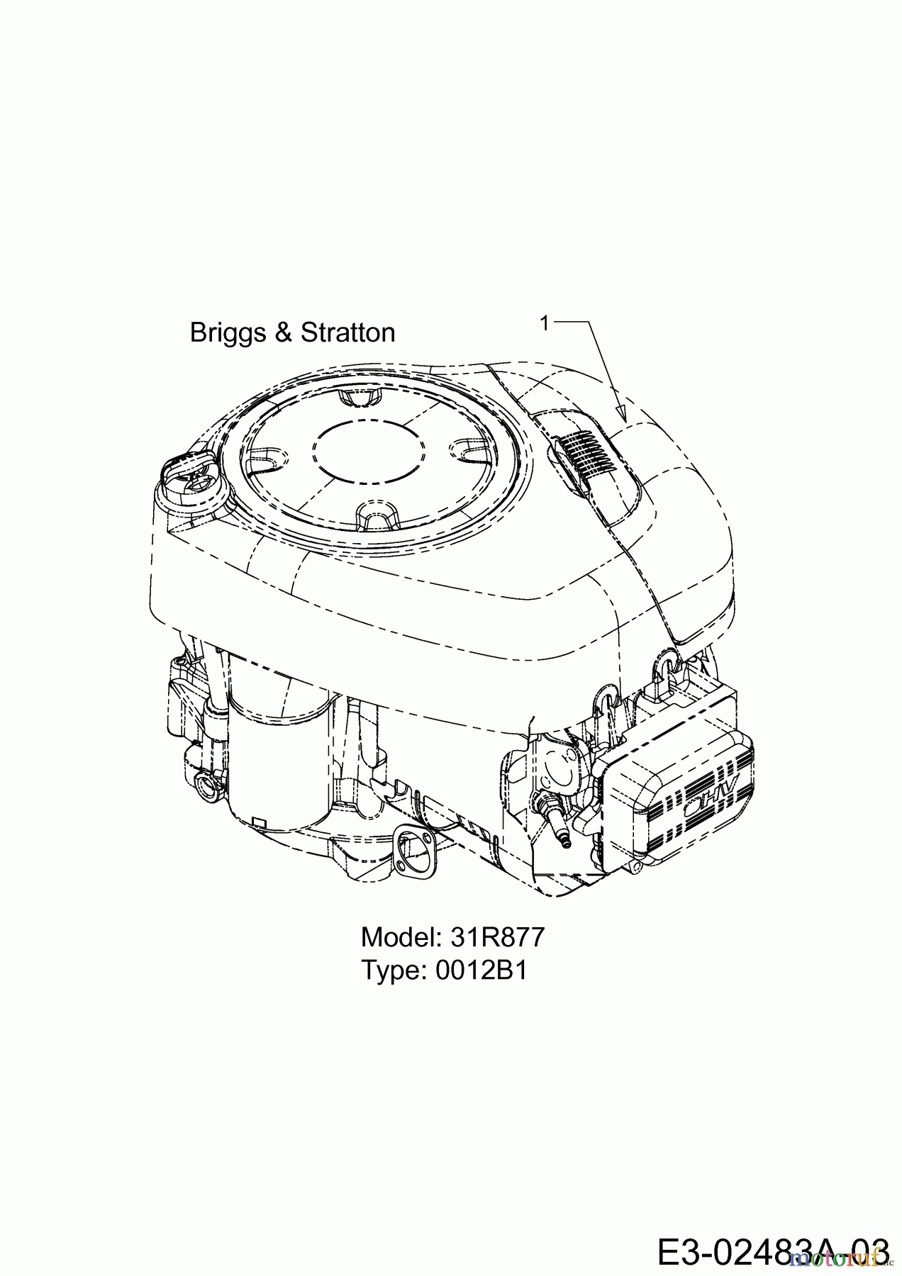  Cub Cadet Rasentraktoren CC 1019 HG 13BJ93AG603  (2014) Motor Briggs & Stratton