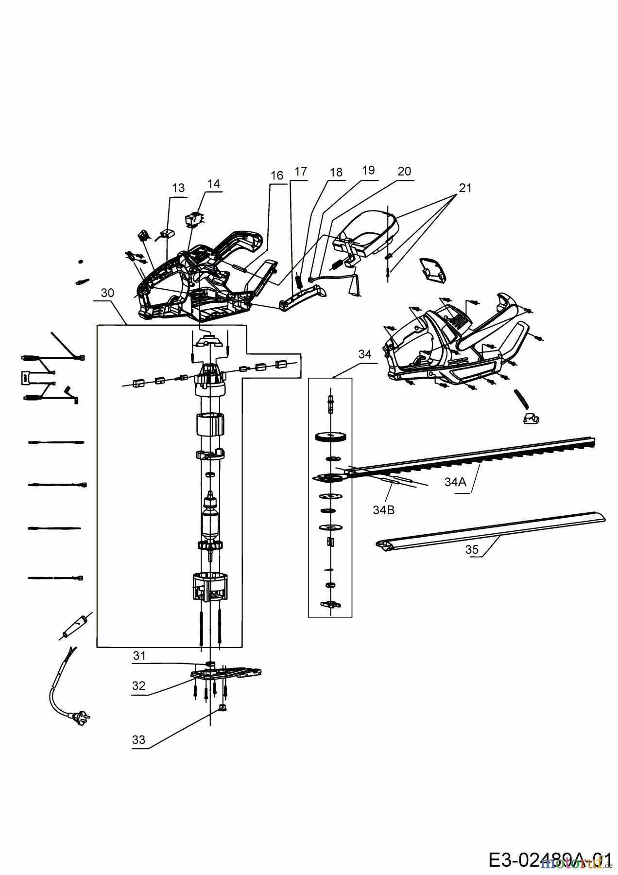 Wolf-Garten Elektroheckenscheren HS 60 E 41AF0EE5650 (2015) Grundgerät