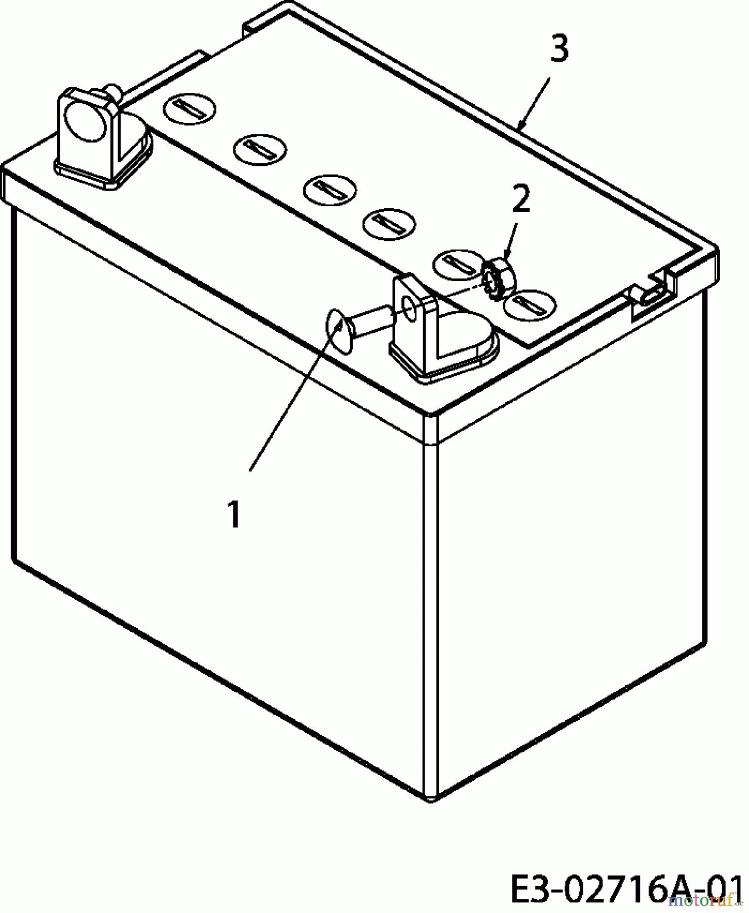 MTD Rasentraktoren RS 220/107 13A4762G600 (2007) Batterie