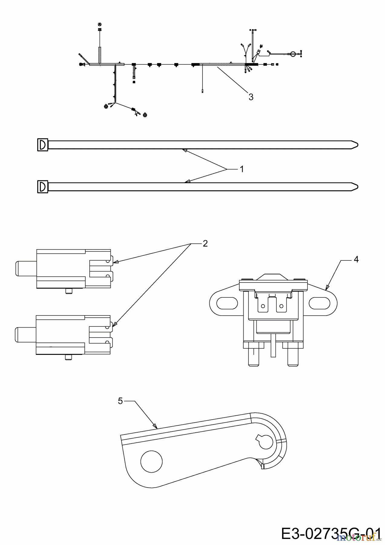 Edena Rasentraktoren MA 16 B 96 H 13CM79TF630 (2013) Elektroteile