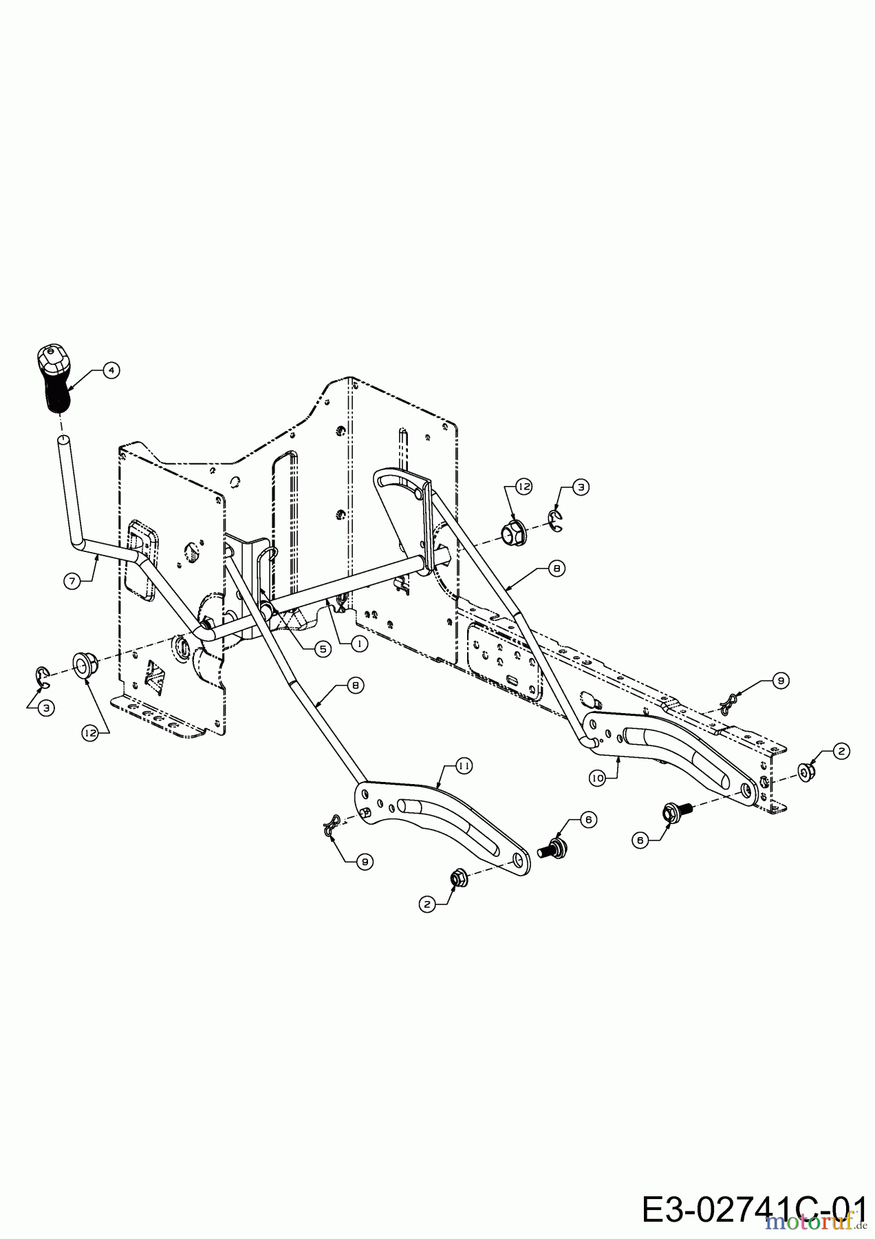 Edena Rasentraktoren MA 16 B 96 H 13CM79TF630 (2013) Mähwerksaushebung