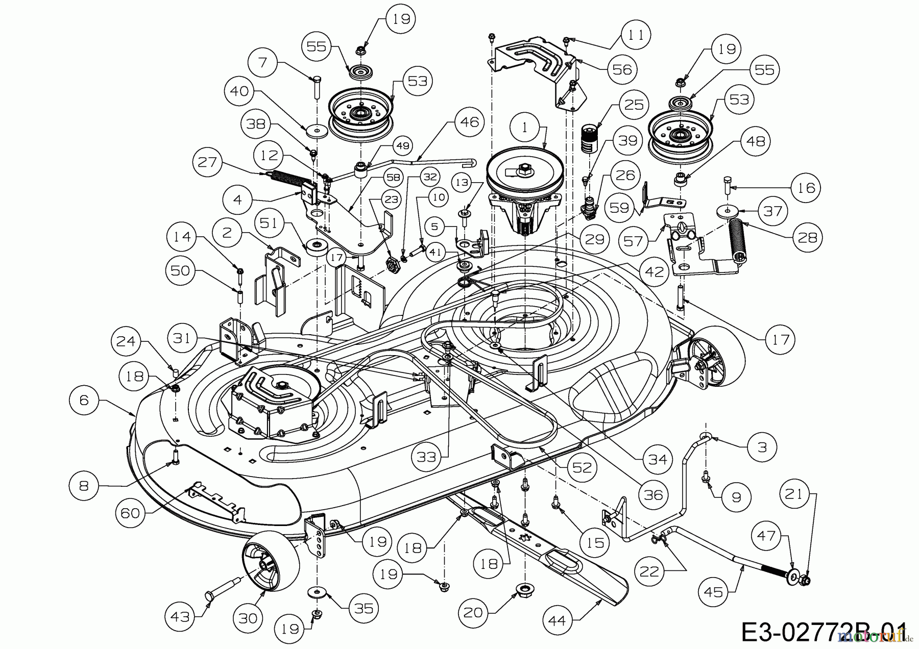 Troy-Bilt Rasentraktoren Horse XP 46 13AX79KT309 (2015) Mähwerk T (46