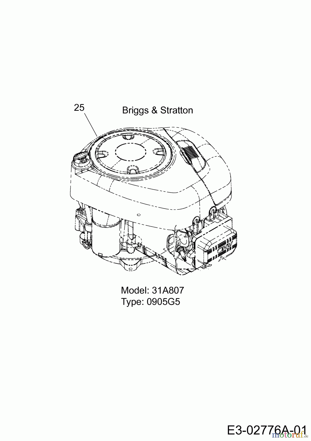 MTD Rasentraktoren Yard Machines 38 13A1762F329 (2014) Motor Briggs & Stratton