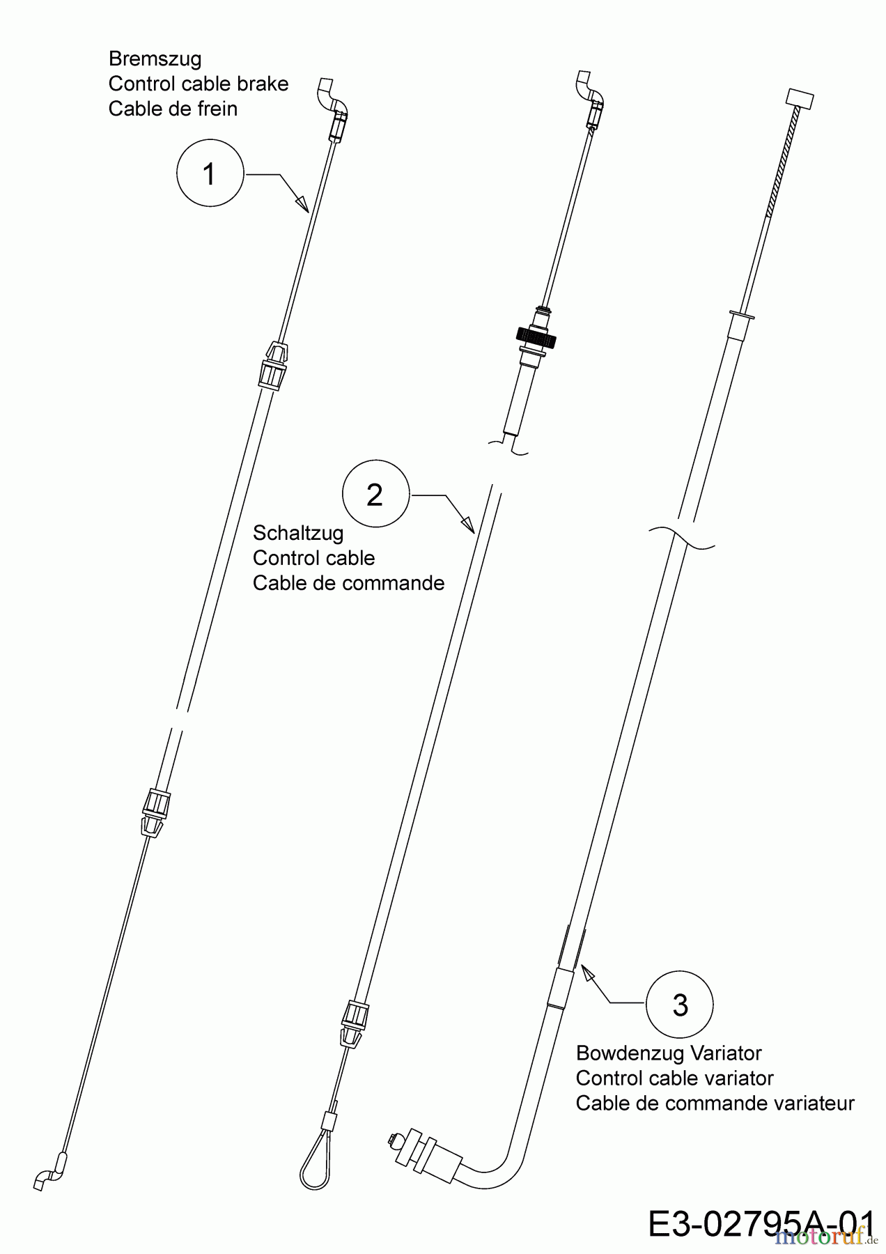 Mr.Gardener Motormäher mit Antrieb HW 53 BAV-IS 12AGPN7E629 (2017) Bowdenzüge