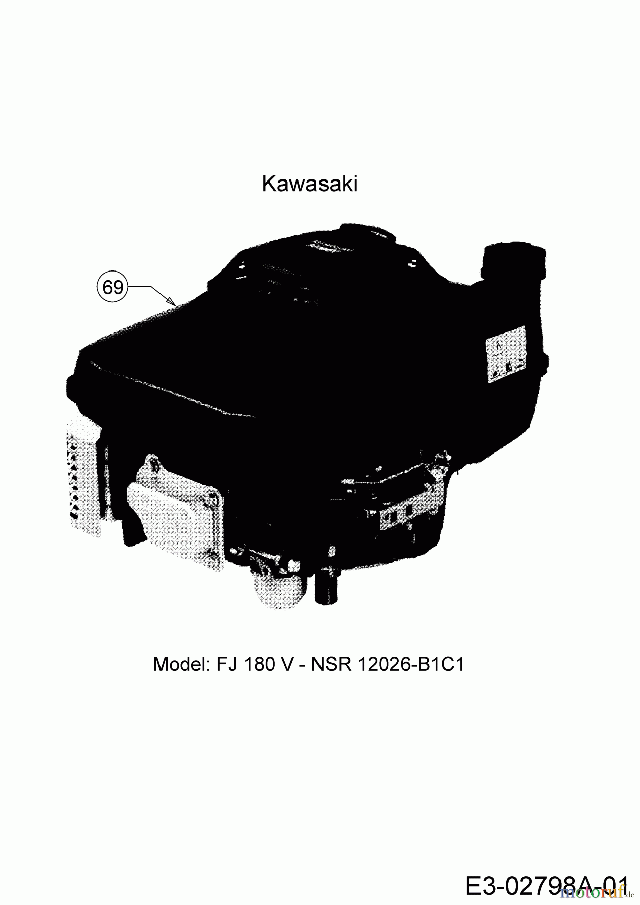 Verts Loisirs Motormäher mit Antrieb VL 53 DPKHW 12AKPN7D617 (2014) Motor Kawasaki