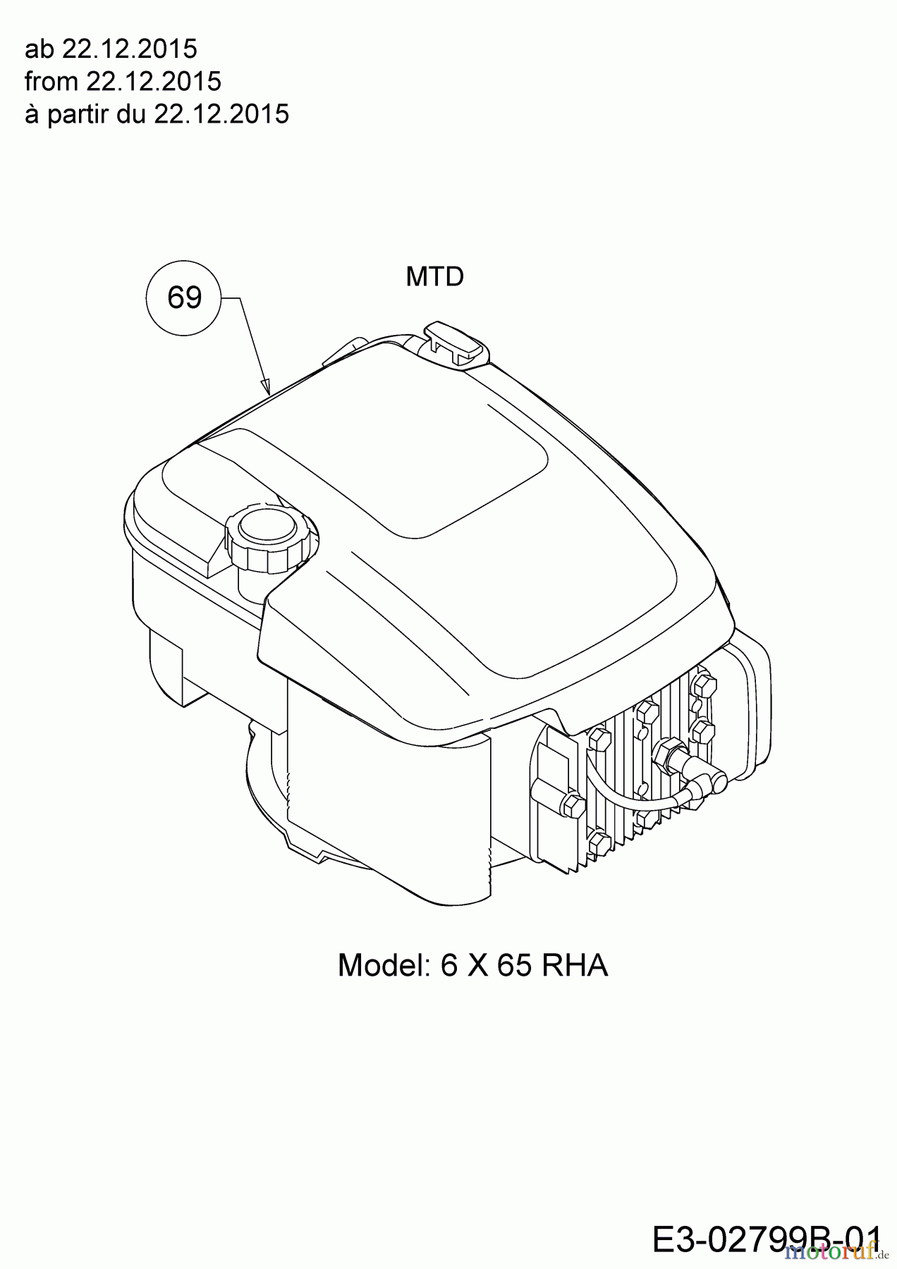 Cub Cadet Motormäher mit Antrieb CC 46 SPOE V 12ACTQS7603 (2016) Motor MTD ab 22.12.2015