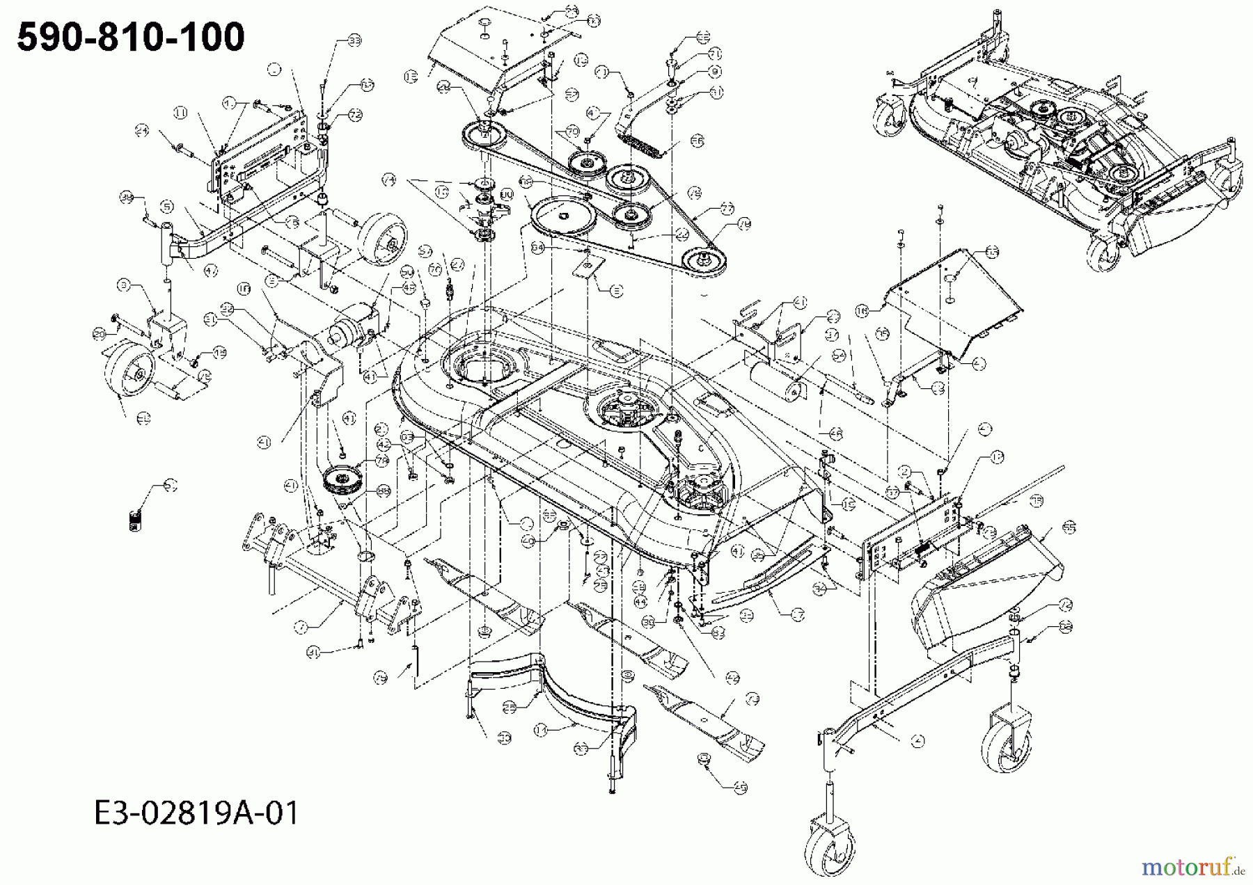 MTD Zubehör Zubehör Kompakttraktoren Mähwerke für CC 6000 Serie (Mähwerk 54