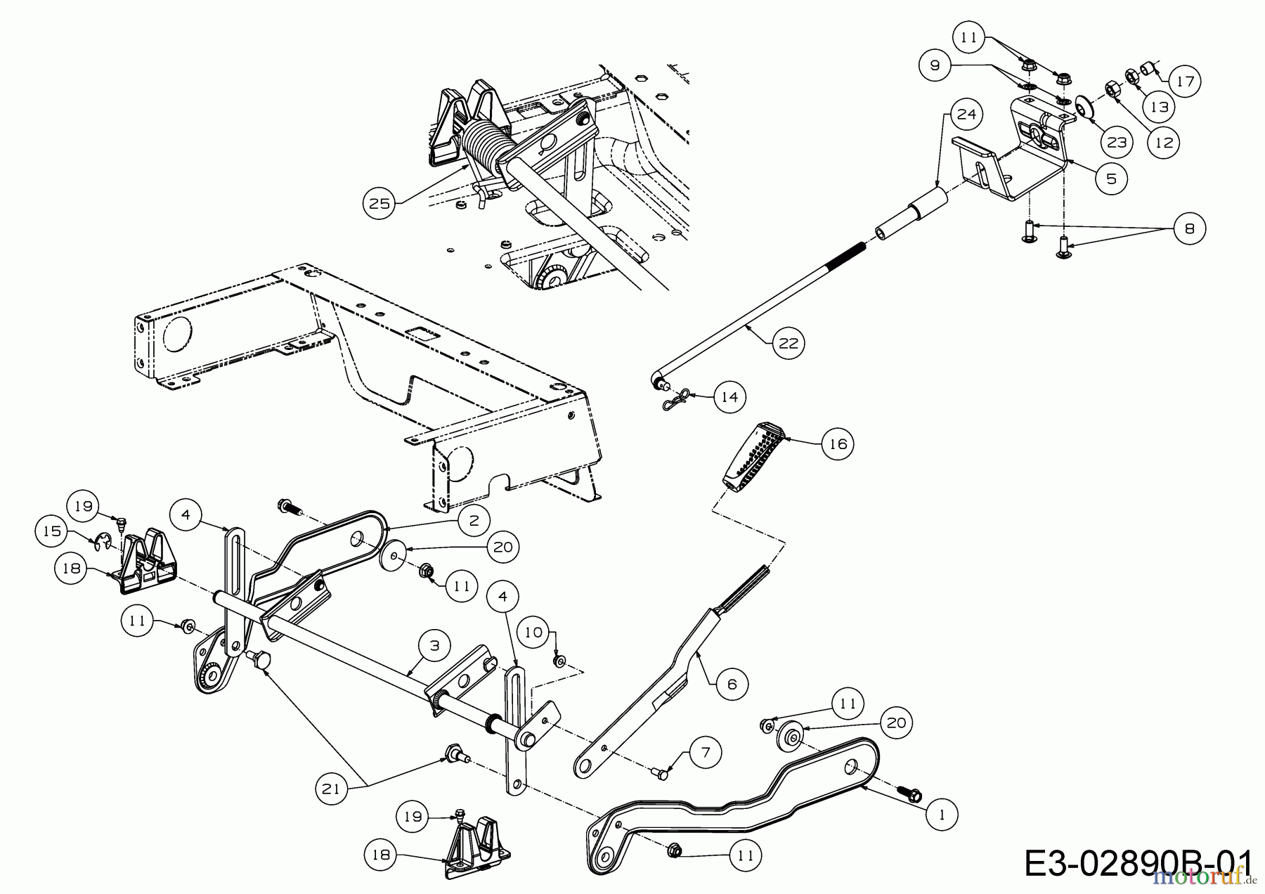  Troy-Bilt Zero Turn Colt XP 42 17ARCACS309  (2015) Mähwerksaushebung