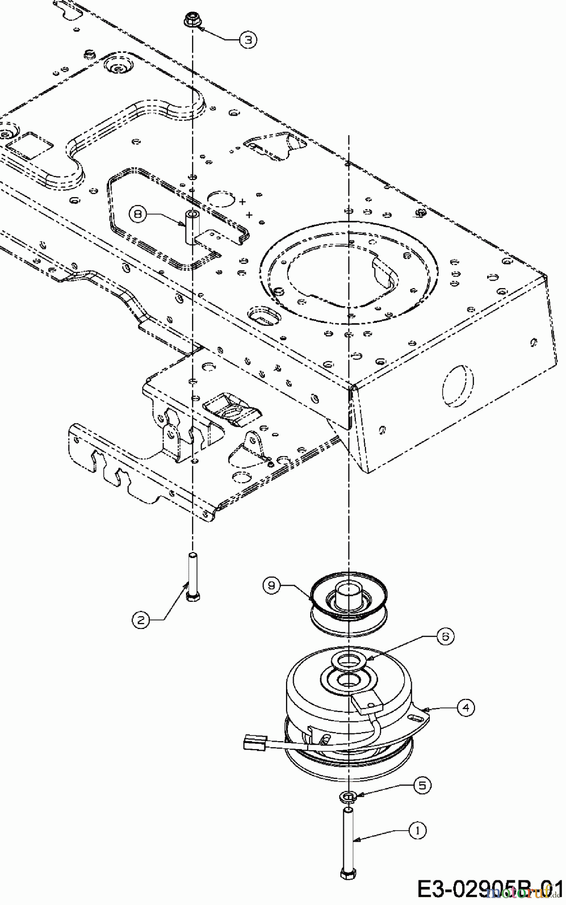  Yard-Man Rasentraktoren AP 6200 13AP604P643  (2007) Elektromagnetkupplung, Motorkeilriemenscheibe
