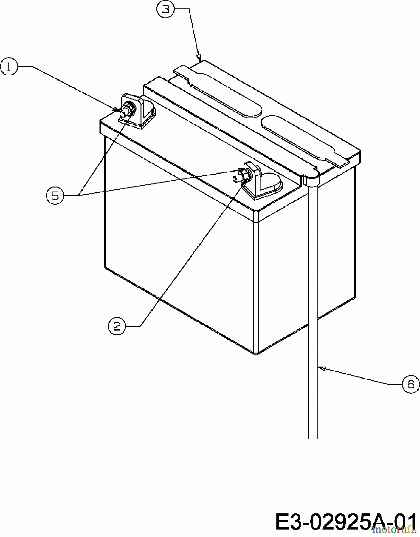 Massey Ferguson Rasentraktoren MF 28-15 HO 13A-334-695 (2007) Batterie