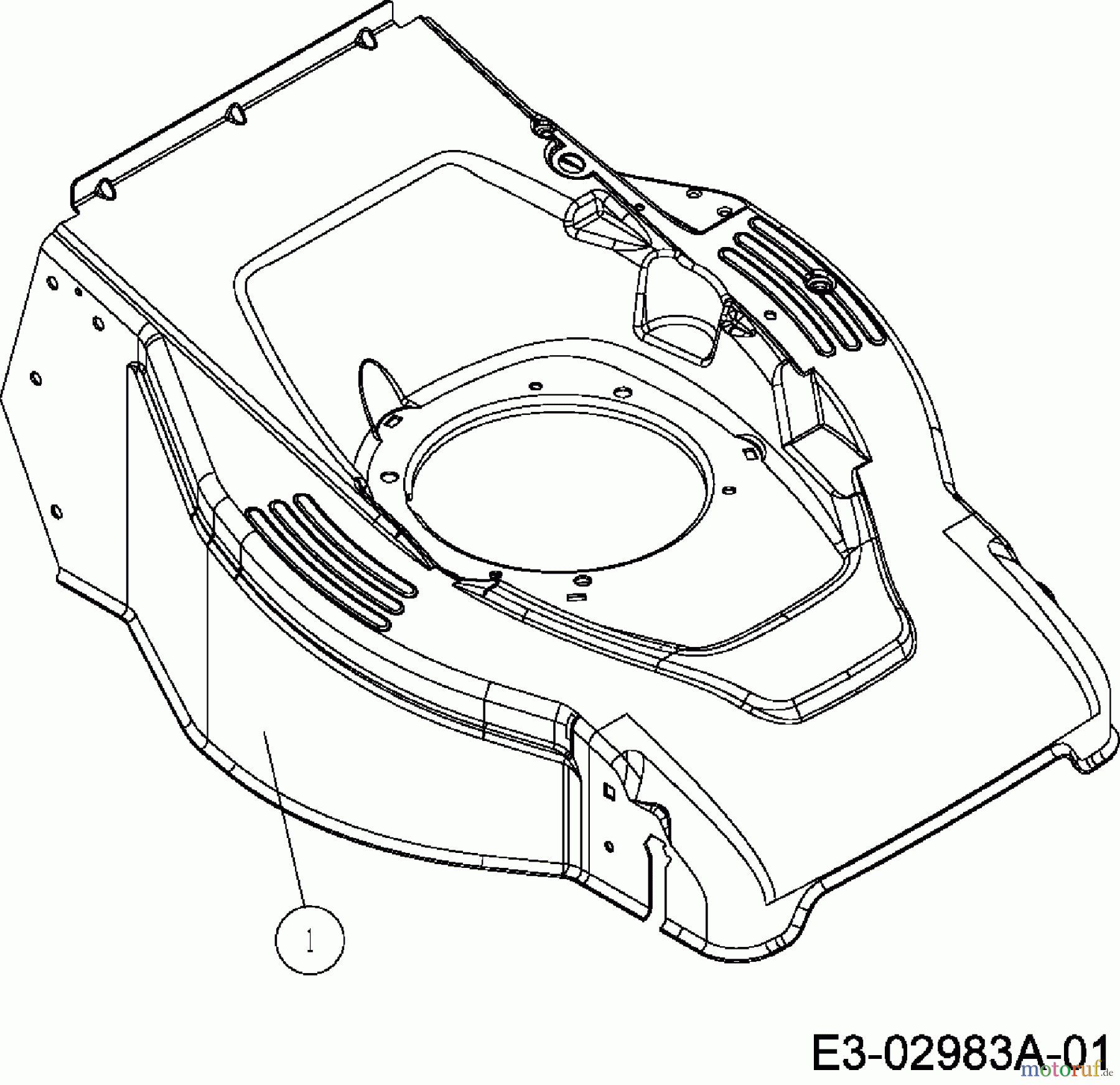Fleurelle Motormäher mit Antrieb BM 45 ROHV 12E-T5ME619 (2007) Mähwerksgehäuse