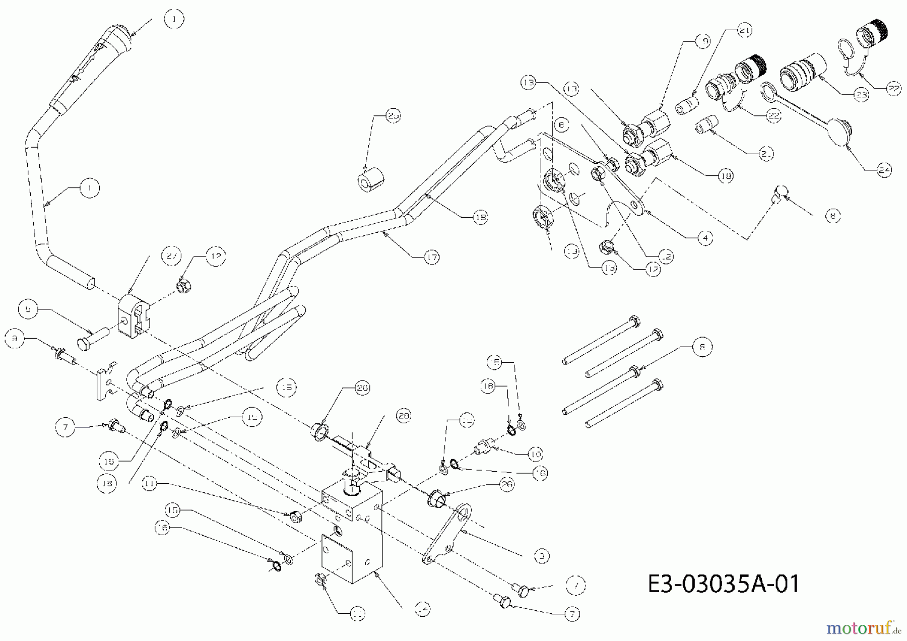  Massey Ferguson Gartentraktoren MF 21-25 GC 14B-692-695  (2008) Liftsteuerung