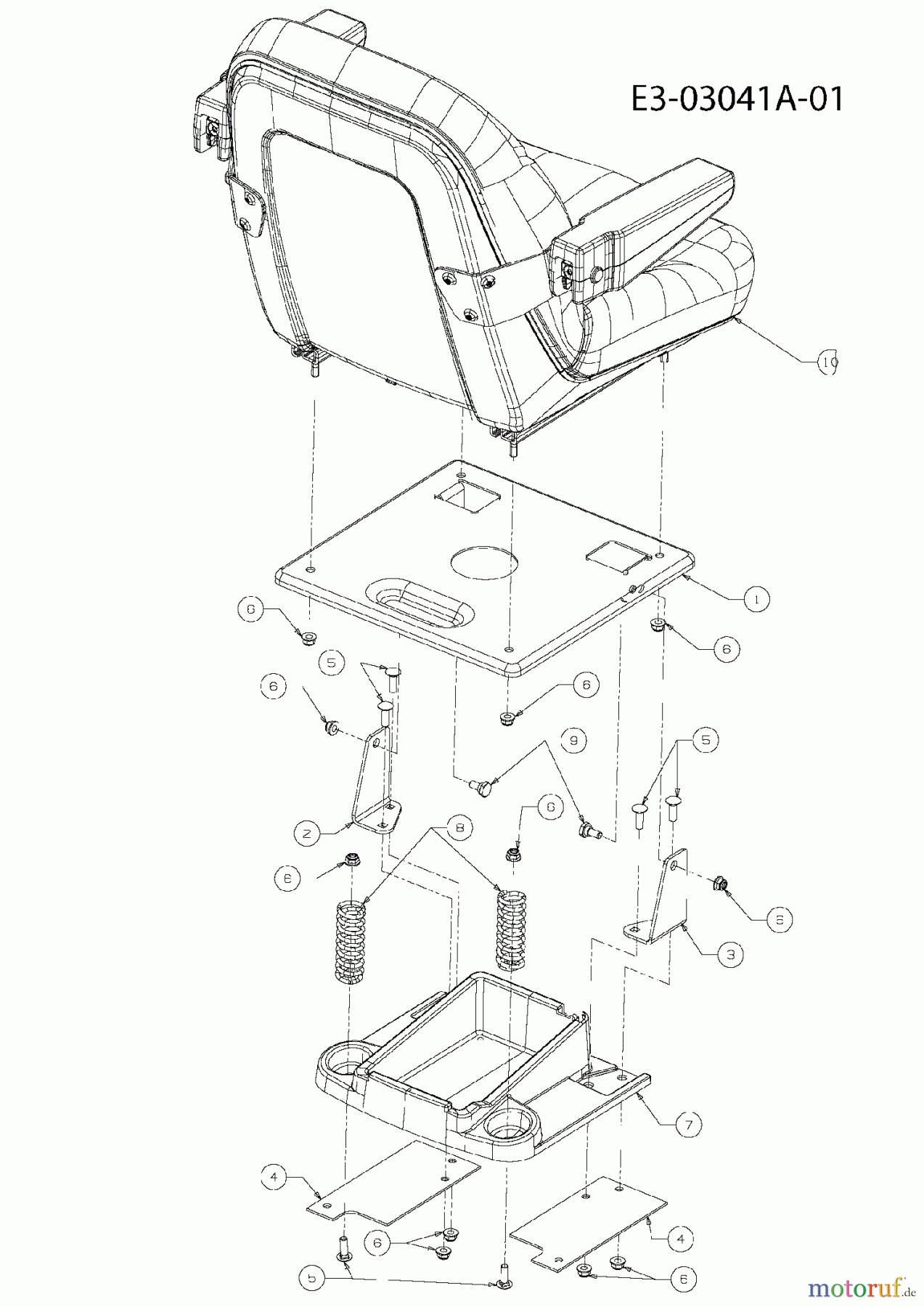  Cub Cadet Gartentraktoren HDS 2205 14A-2E7-603  (2008) Sitz