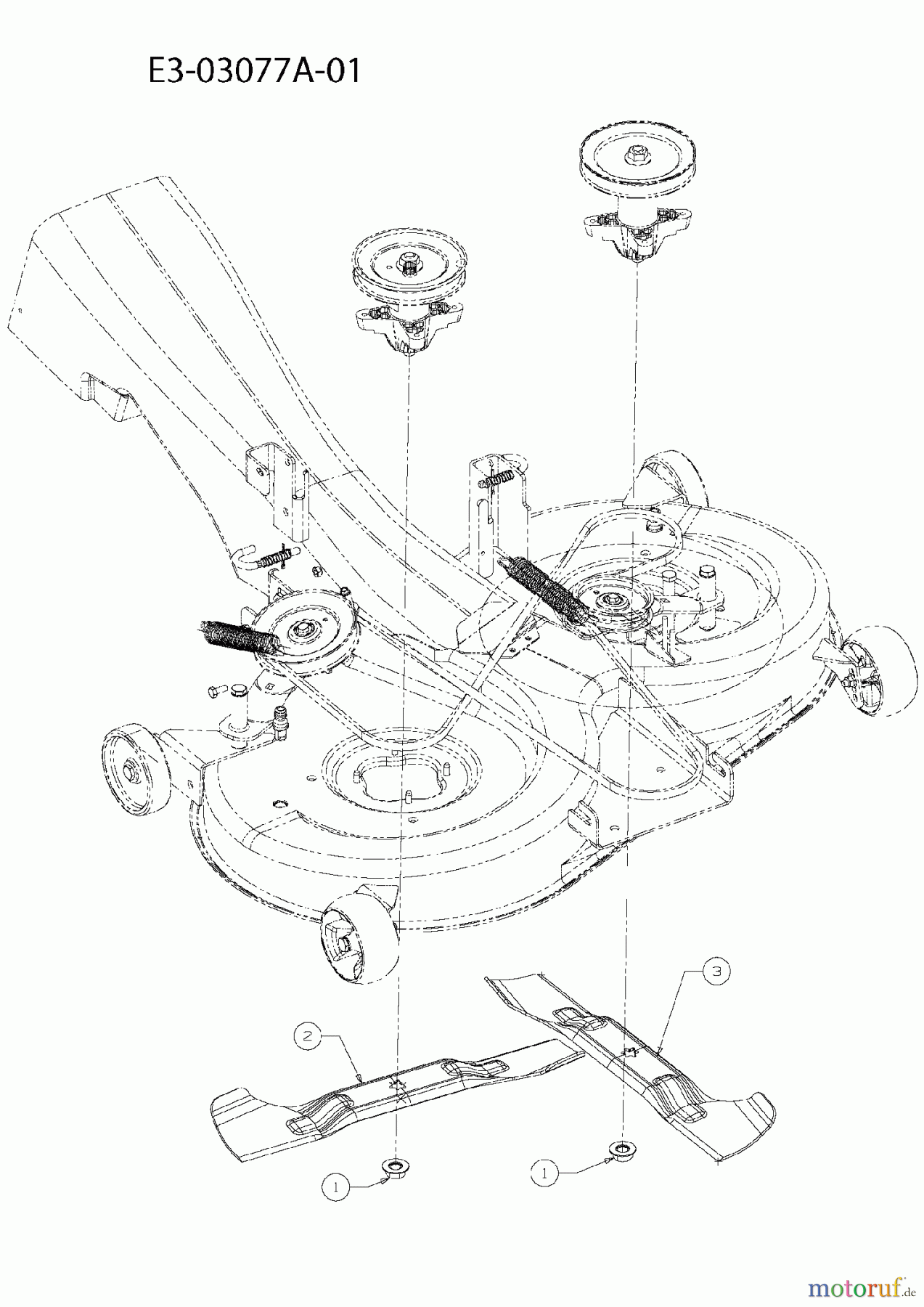 Ranger Rasentraktoren Ranger 3 XL (22/105 H) 13AU993N661 (2012) High lift Messer