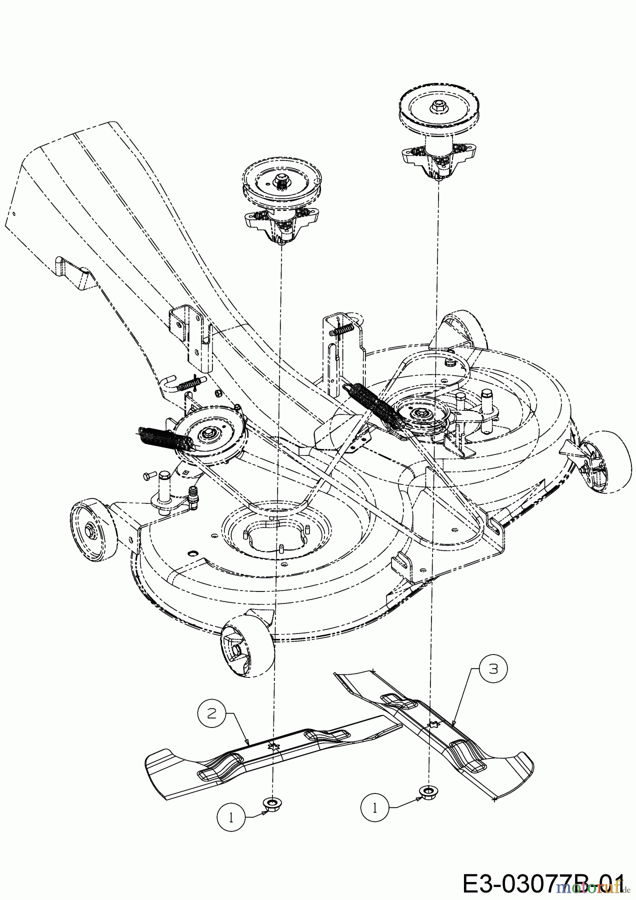MTD Rasentraktoren Gold 220-105 T 13HU76KN615 (2017) Messer