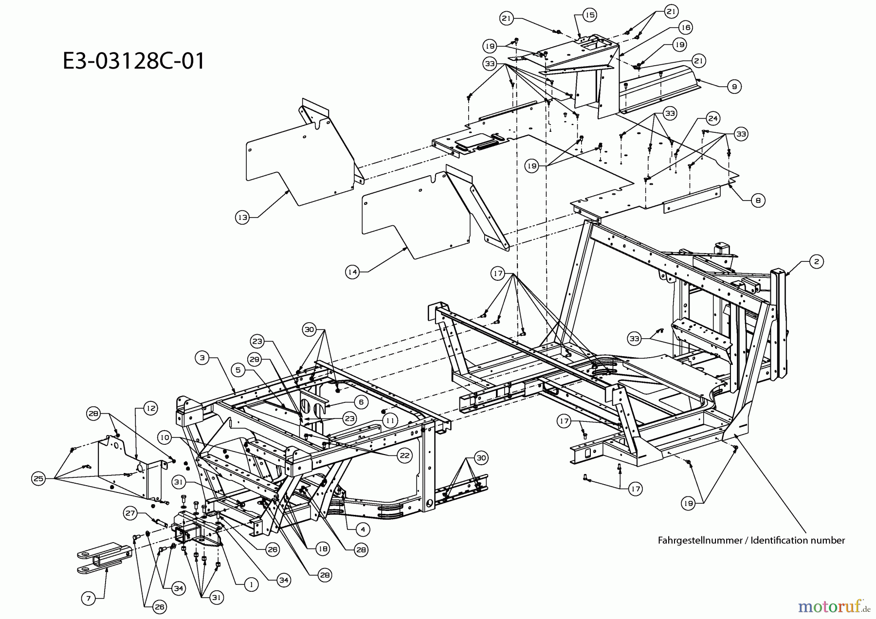  Cub Cadet Utility Vehicle Volunteer Camo 37AK467D603  (2011) Rahmen