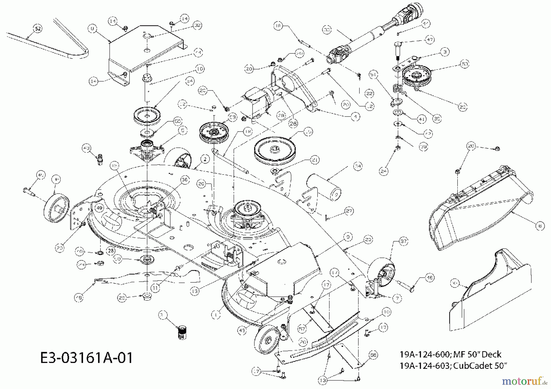 MTD Zubehör Zubehör Garten- und Rasentraktoren Mähwerke für 3000 SD Serie, Mähwerk 50