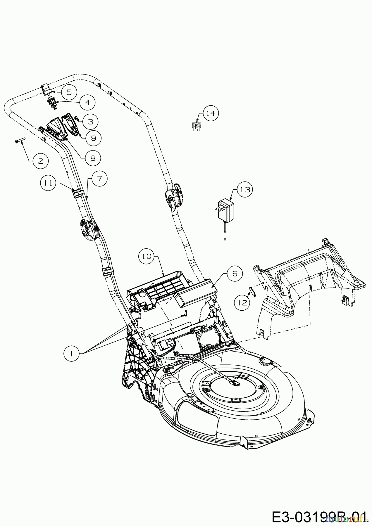 MTD Motormäher mit Antrieb Smart 46 SPOE 12BETCS7600 (2016) Elektroteile
