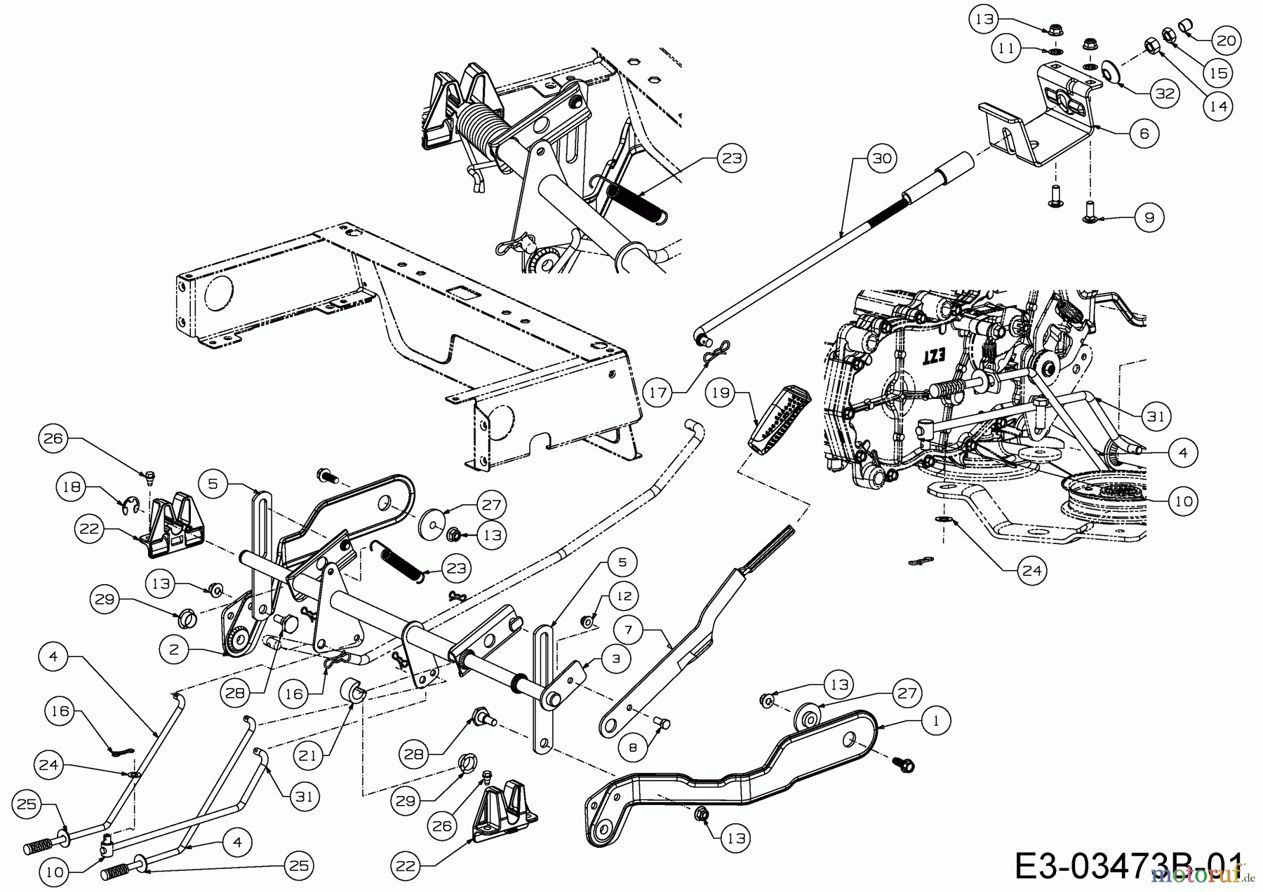  Cub Cadet Zero Turn RZT S 42 17ADCBDS603  (2015) Mähwerksaushebung