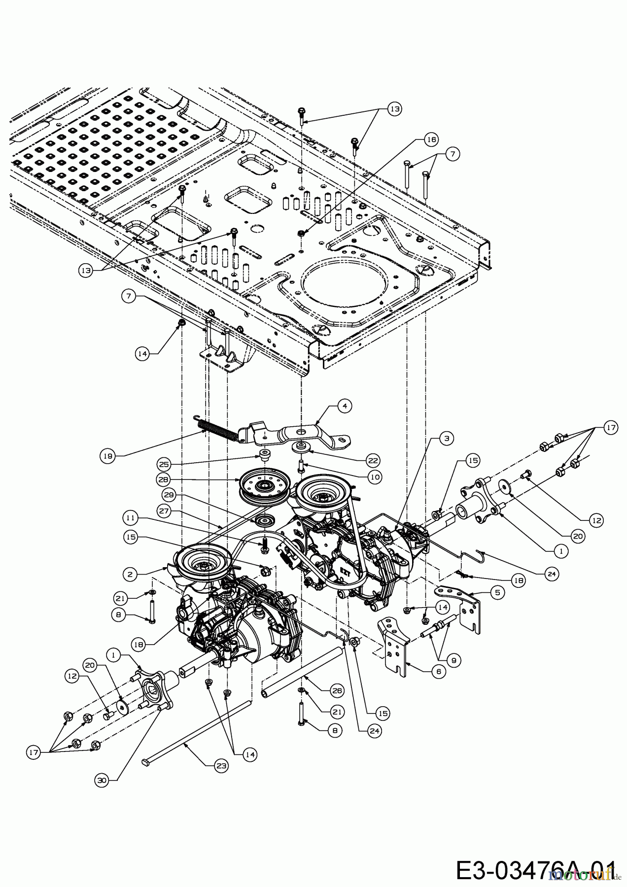  Cub Cadet Zero Turn RZT S 42 17ADCBDS603  (2015) Fahrantrieb
