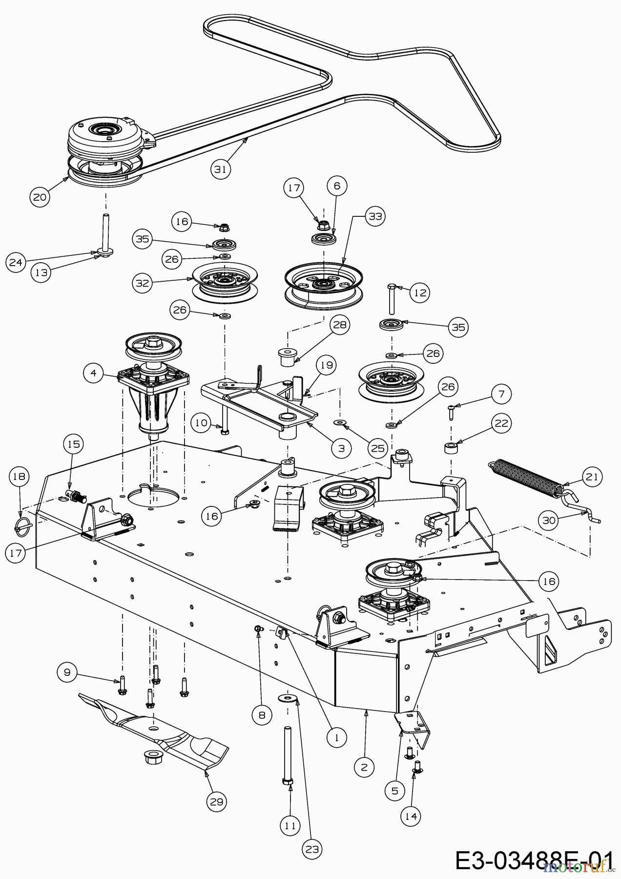 Cub Cadet Zero Turn XZ3 122 17BIDGHB603 (2018) Mähwerk B (48