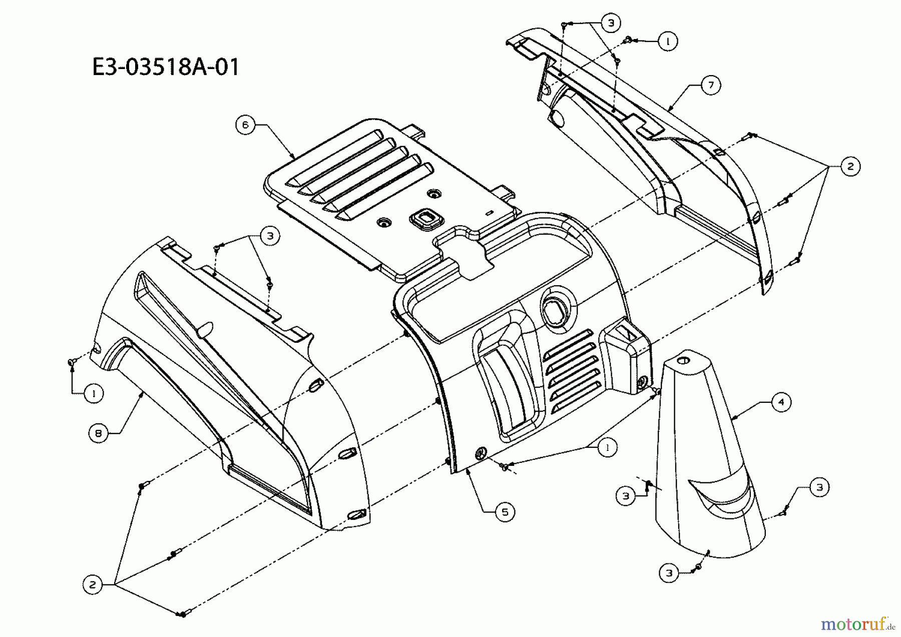  MTD Rasentraktoren Minirider 60 13A2054-600  (2008) Verkleidung