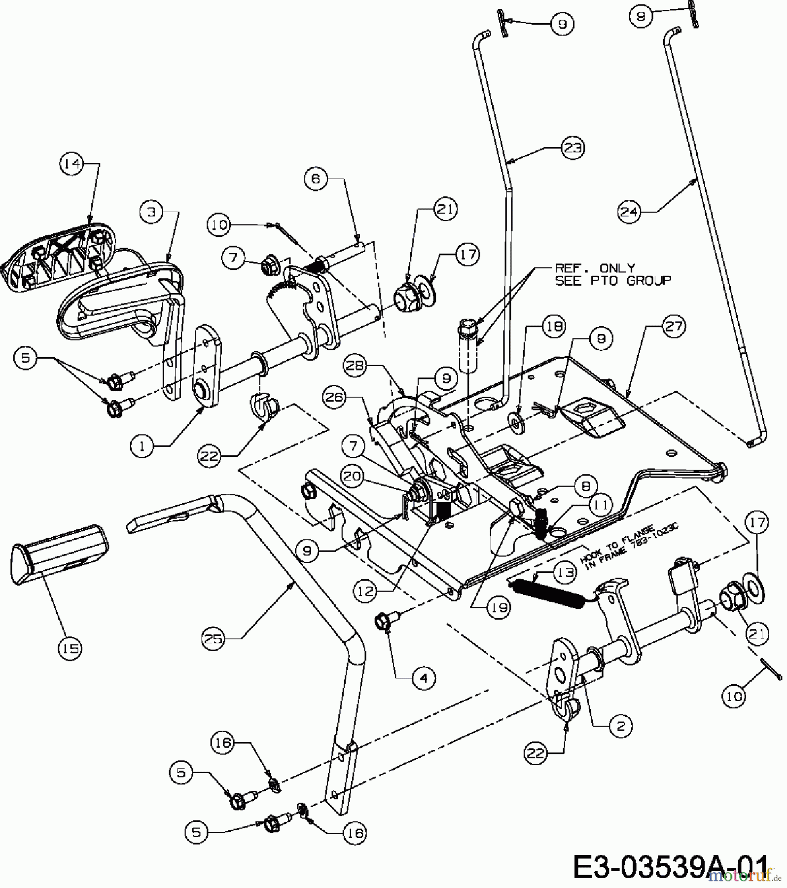 Gutbrod Rasentraktoren DLX 107 SHL 13AT616G690 (2004) Pedale