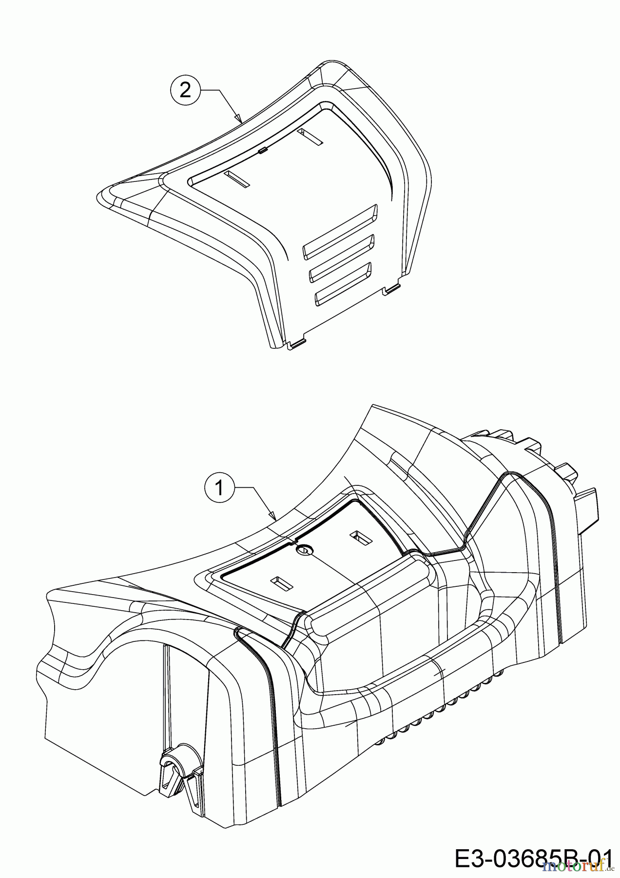 Mr.Gardener Motormäher HW 42 B 11A-LL5B629 (2018) Abdeckung Vorderachse