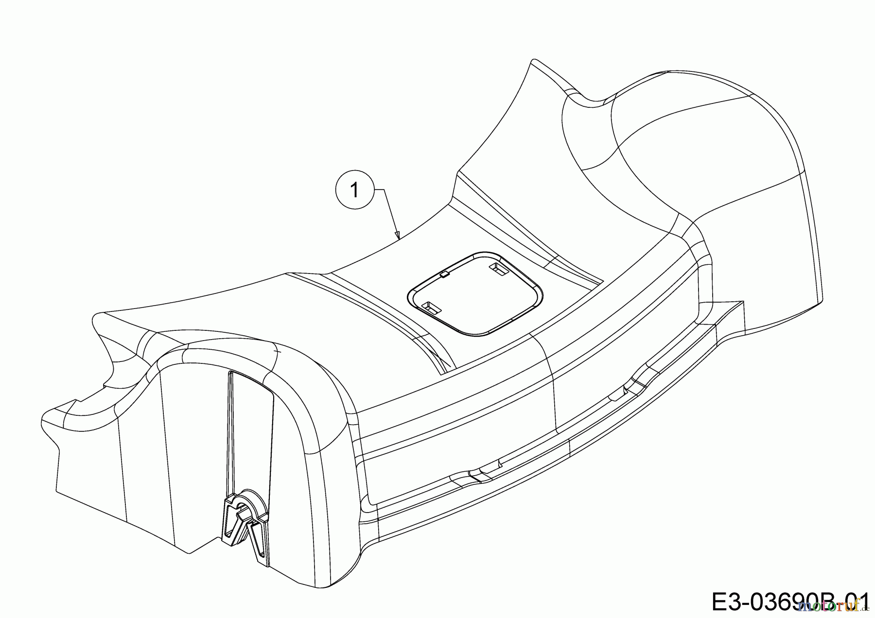 Cub Cadet Motormäher mit Antrieb LM2 DR53 12C-PRKC603 (2017) Abdeckung Vorderachse