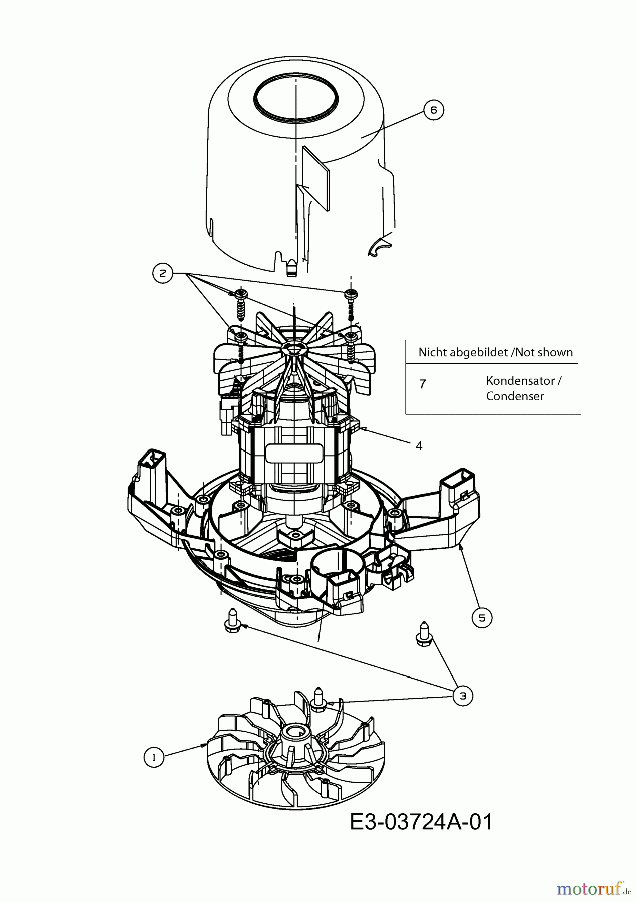 M Tech Elektromäher M 1719 E 18A-18K-605 (2009) Motor