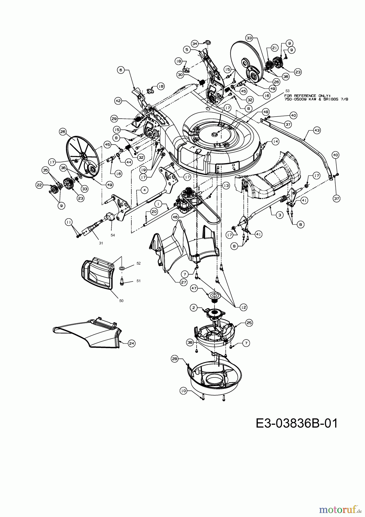Massey Ferguson Motormäher mit Antrieb MF 19 SHWK 12AI127D695 (2009) Getriebe, Schnitthöhenverstellung, Variator