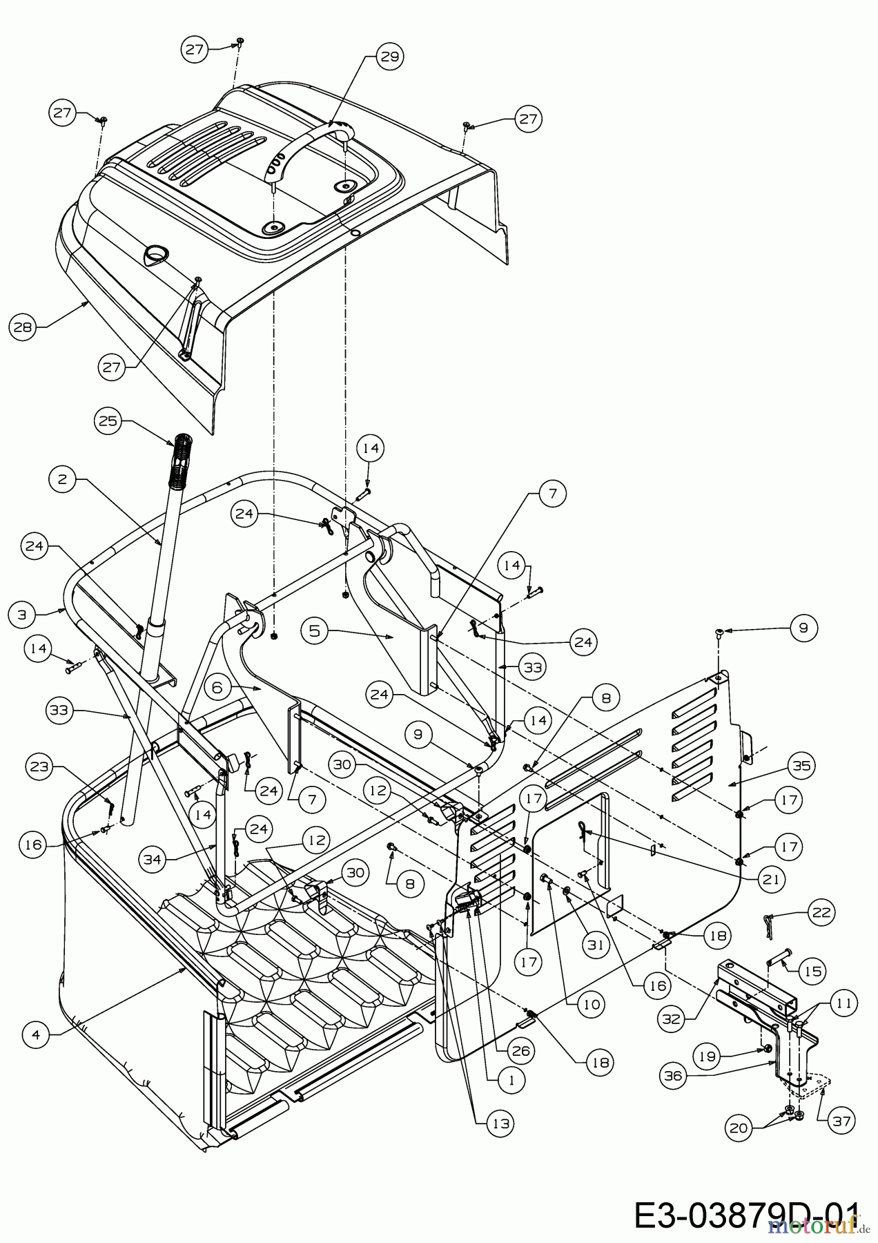 Wolf-Garten Rasentraktoren 105.175 H 13HN71WN650 (2017) Grasfangeinrichtung