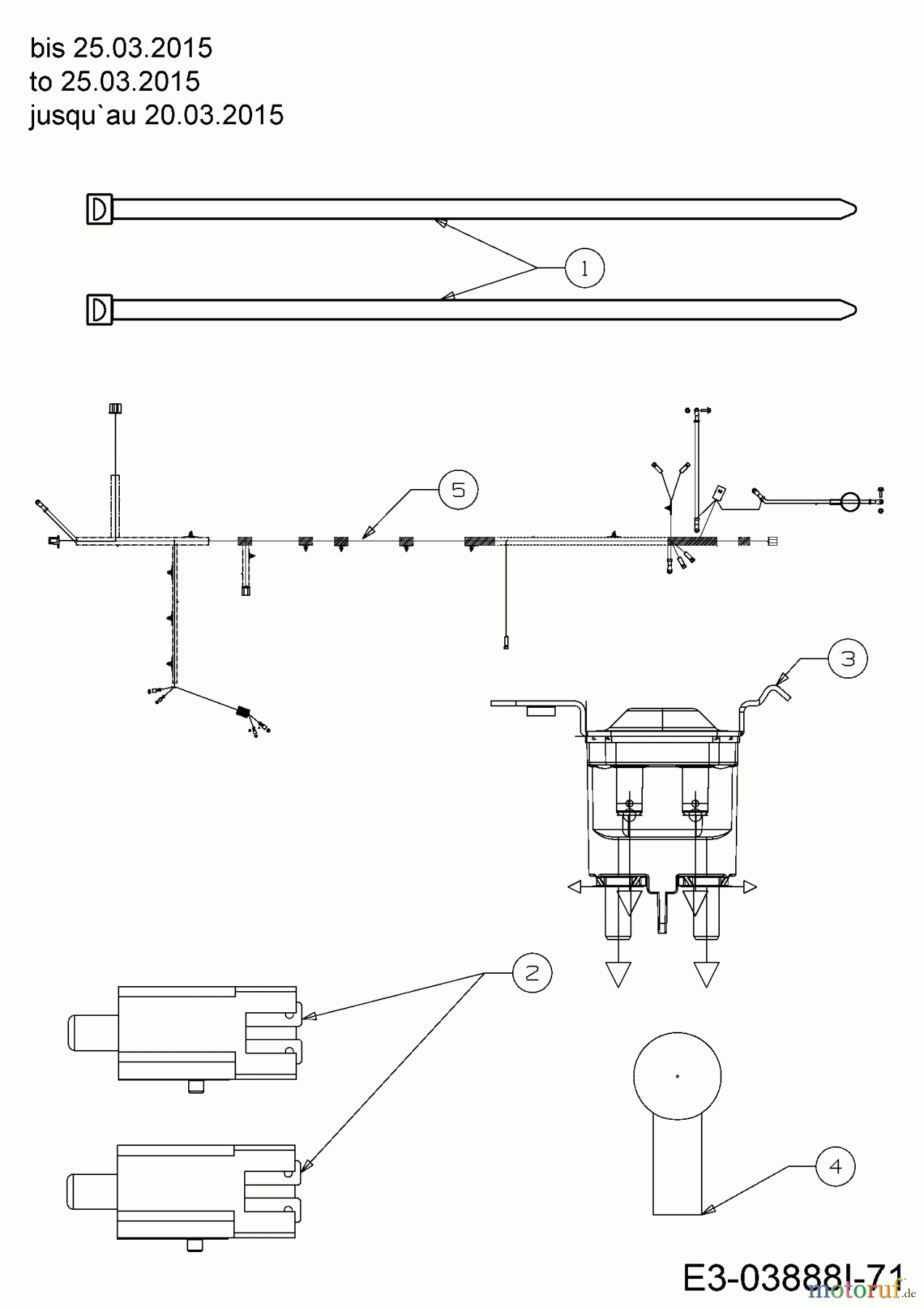 Black Edition Rasentraktoren 180-92 13HT717E615 (2015) Elektroteile bis 25.03.2015