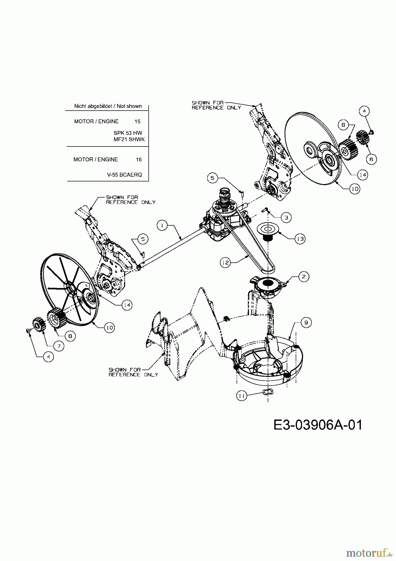  Massey Ferguson Motormäher mit Antrieb MF 21 SHWK 12AI867D695  (2008) Getriebe, Motor, Variator