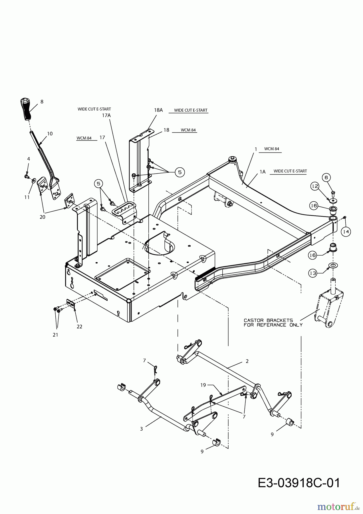  Cub Cadet Motormäher mit Antrieb Wide Cut E 12AE764U603  (2015) Rahmen