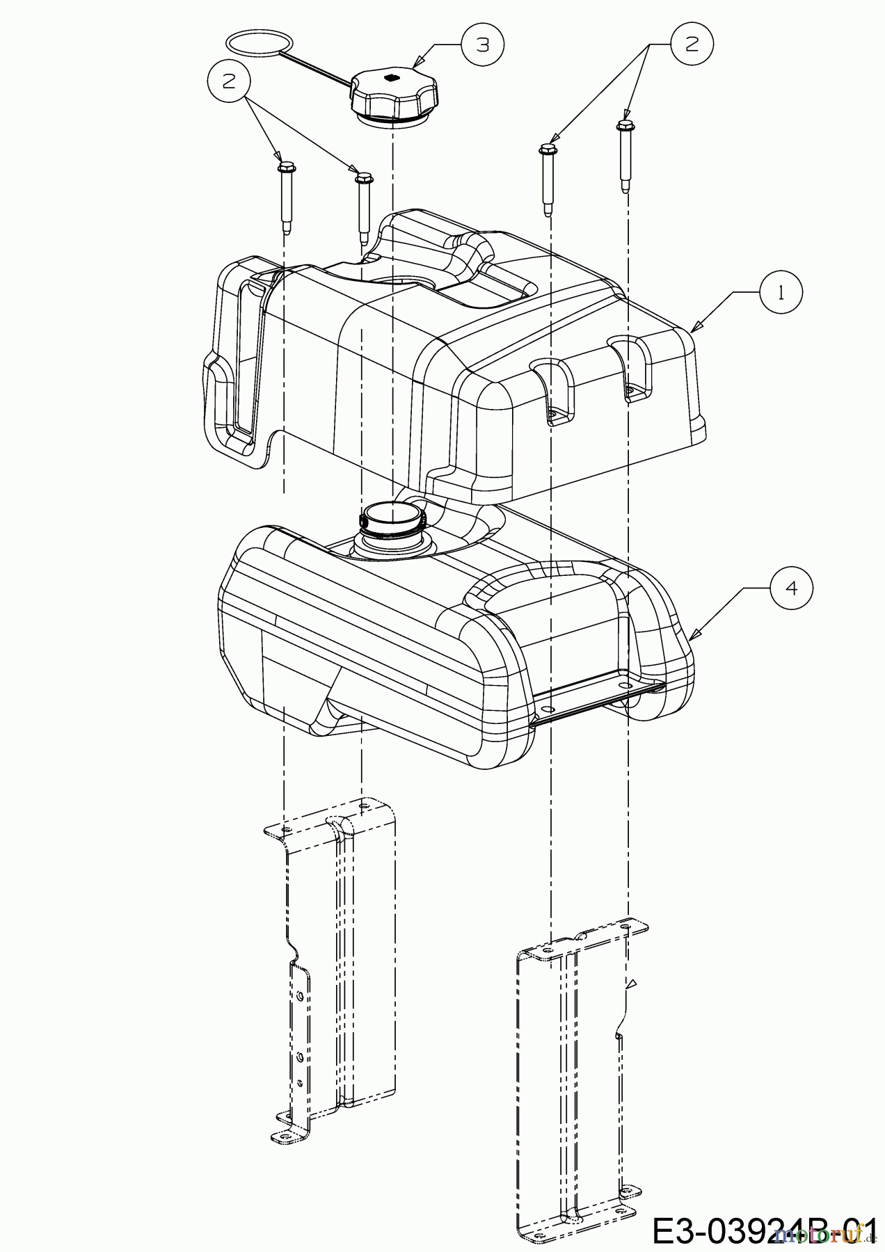 Cub Cadet Motormäher mit Antrieb Wide Cut E 12AE764U603 (2017) Tank